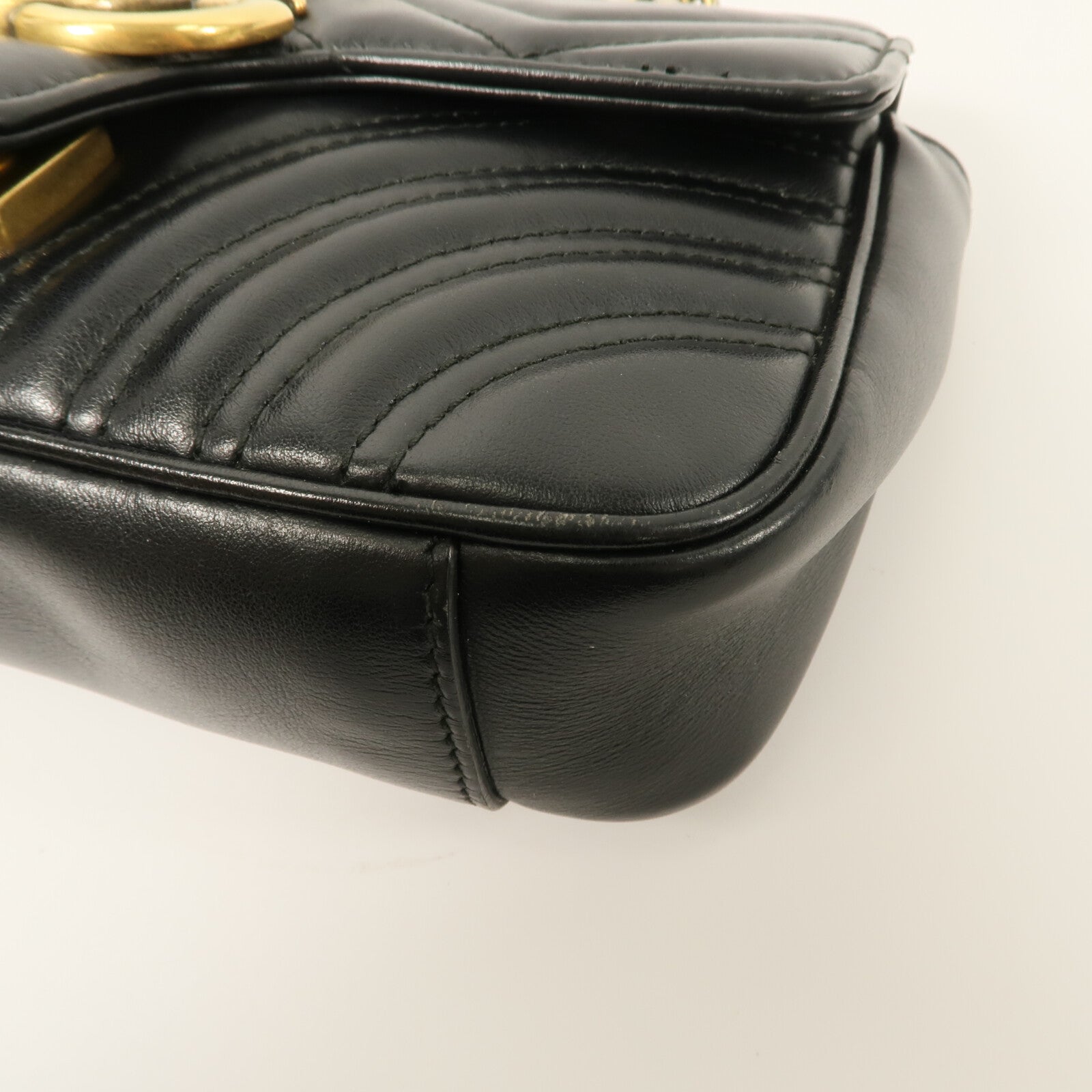 GUCCI 牛皮皮革GG Marmont Small鏈帶肩背袋
