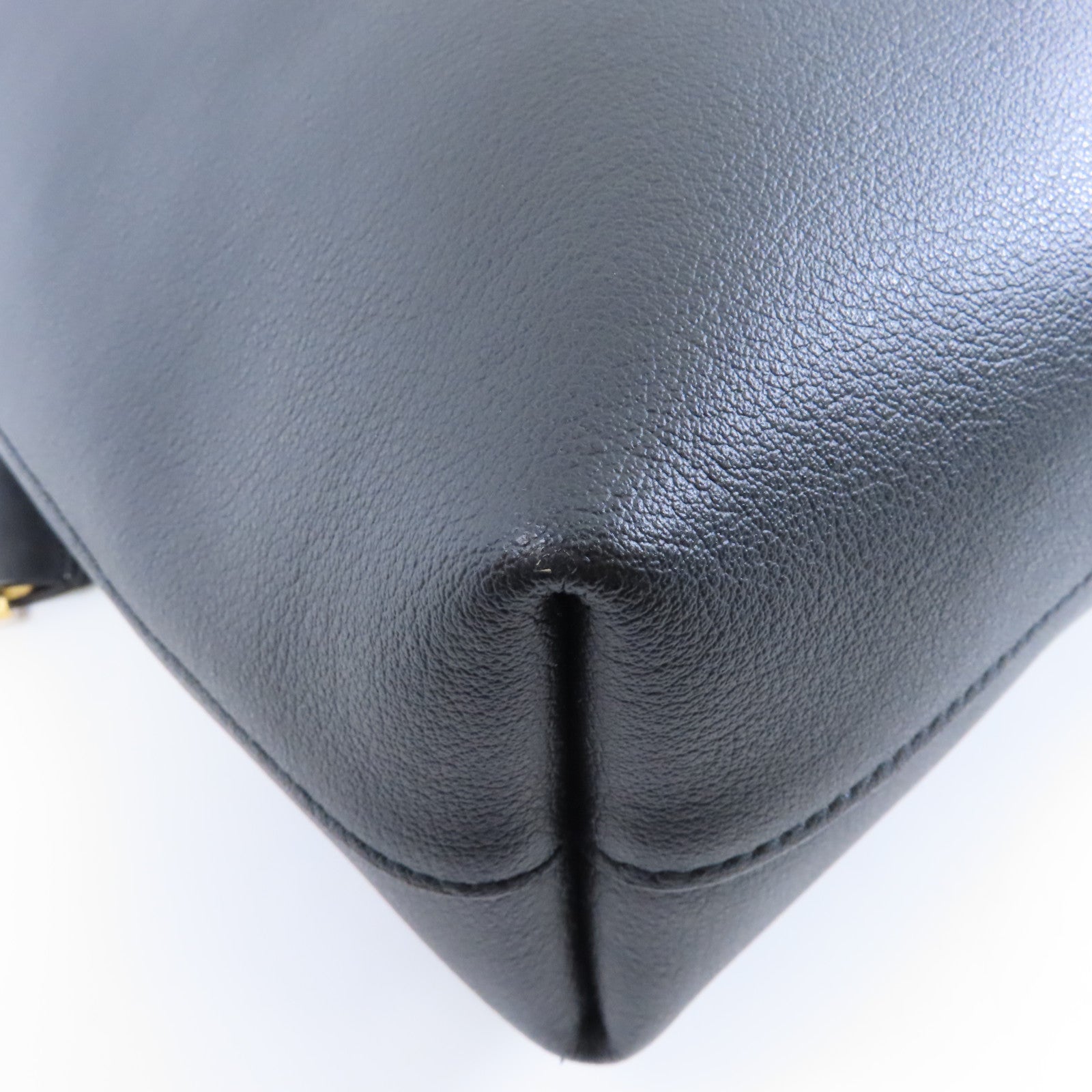 SAINT LAURENT 牛皮皮革Toy Shopping Bag金扣手挽肩背兩用袋黑色