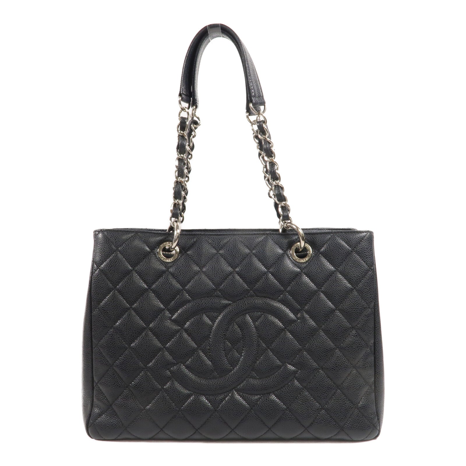 CHANEL 牛皮皮革GST Grand Shopping Tote Bag鏈帶肩背袋