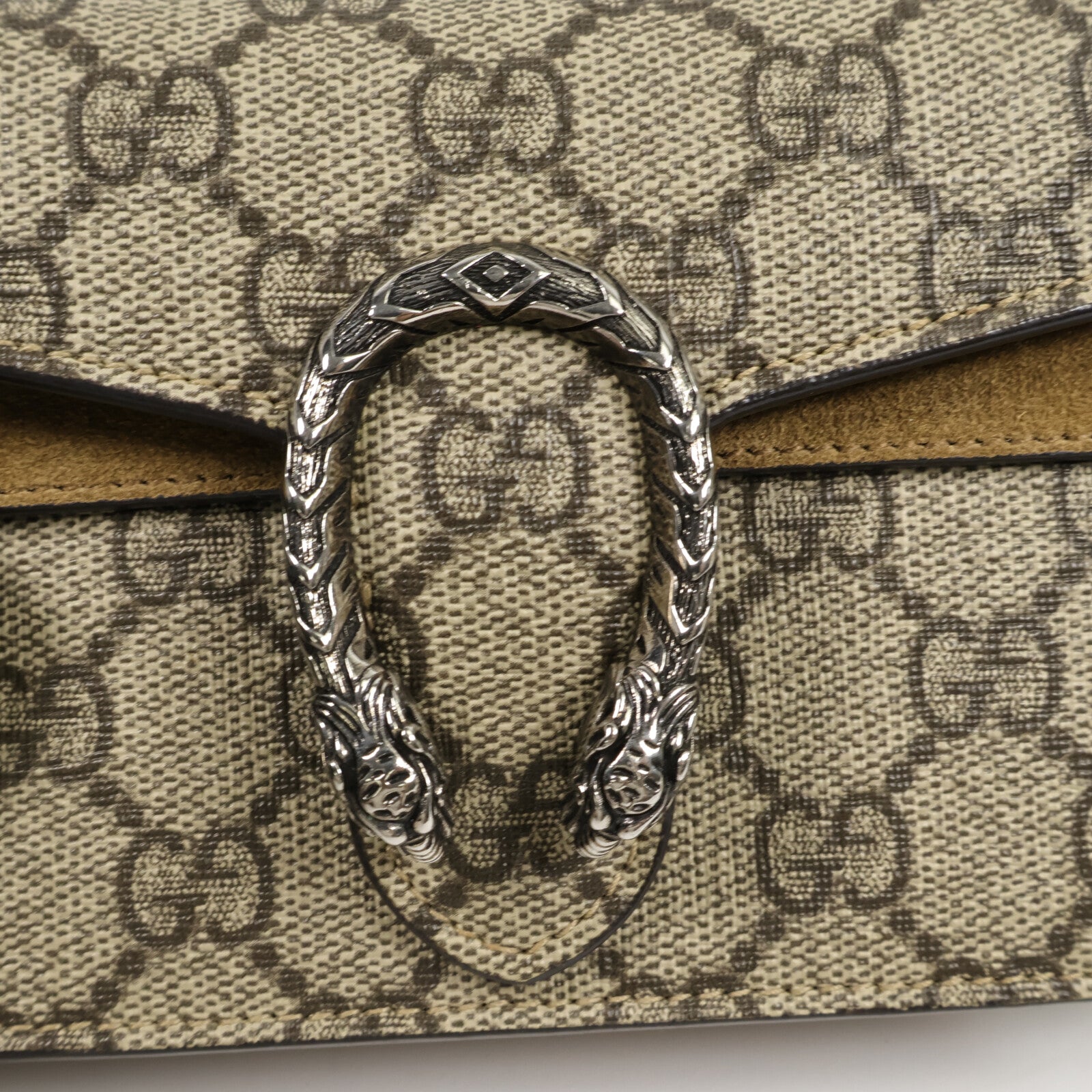 GUCCI 塗層帆布Dionysos Super Mini鏈帶肩背袋