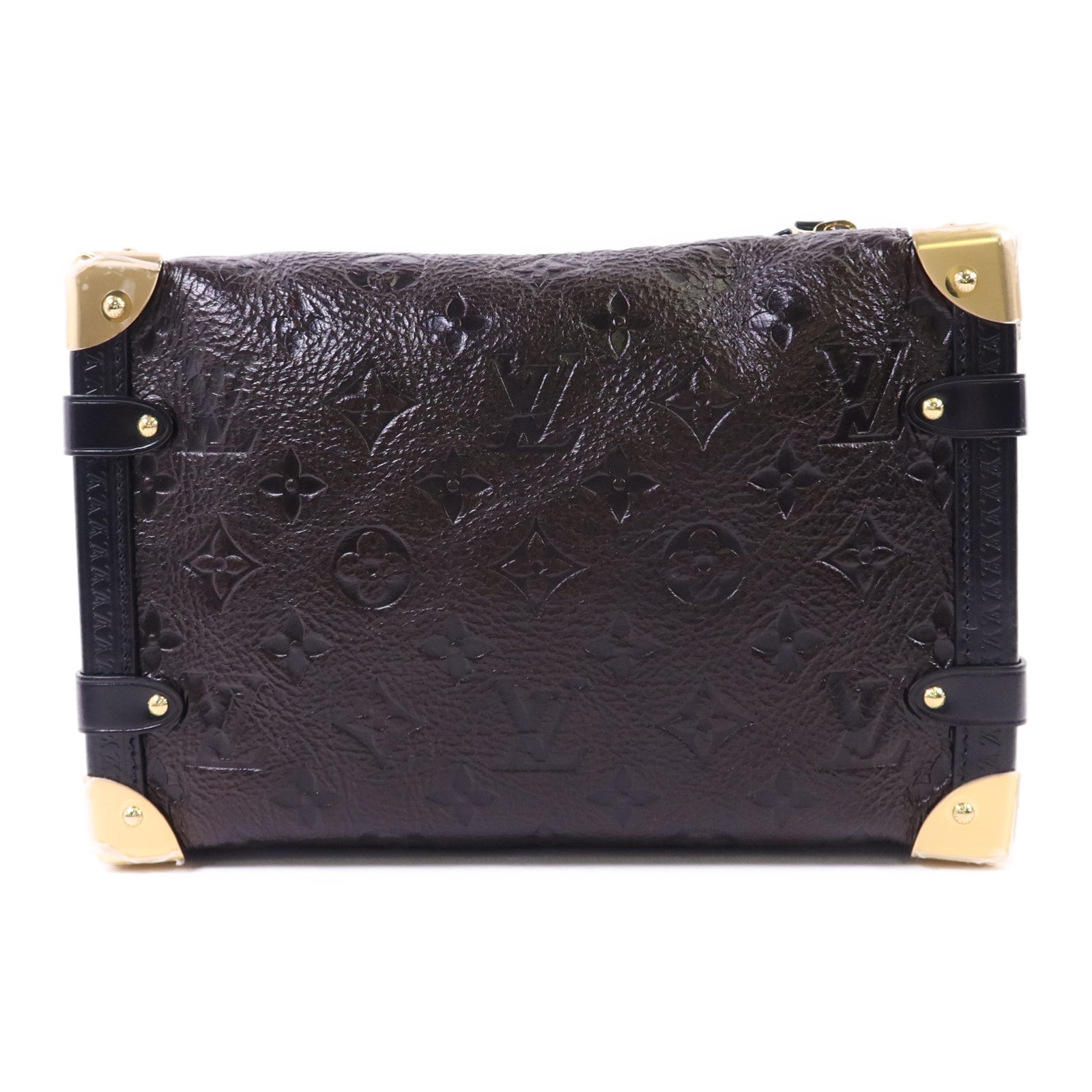 LOUIS VUITTON Monogram Saga Side Trunk MM金扣手挽肩背兩用袋