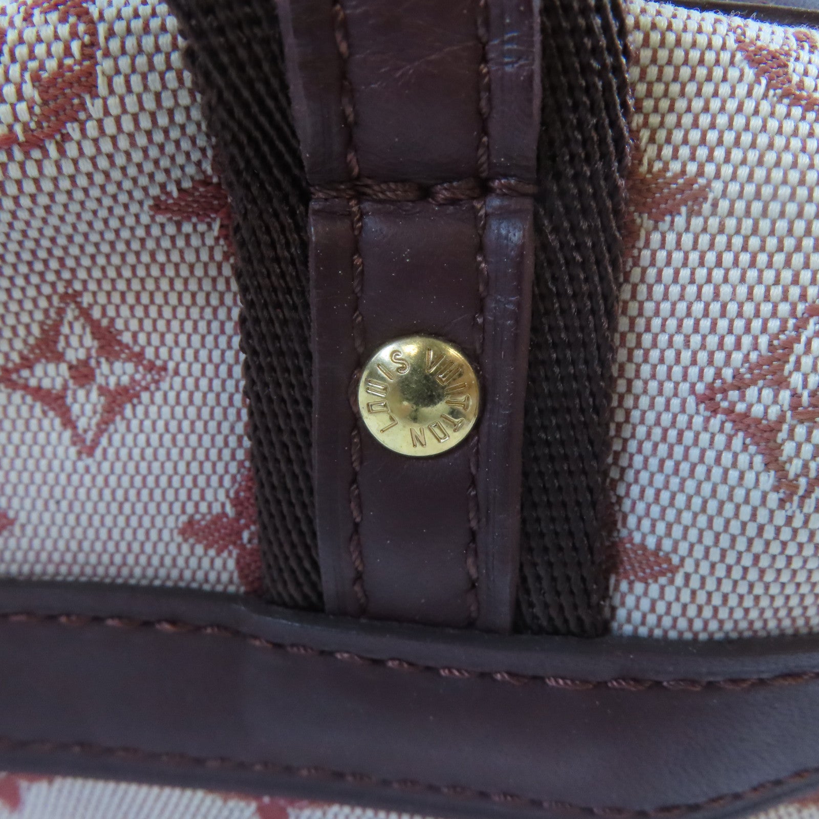 LOUIS VUITTON Monogram Mini Josephine PM金扣手挽袋紅色