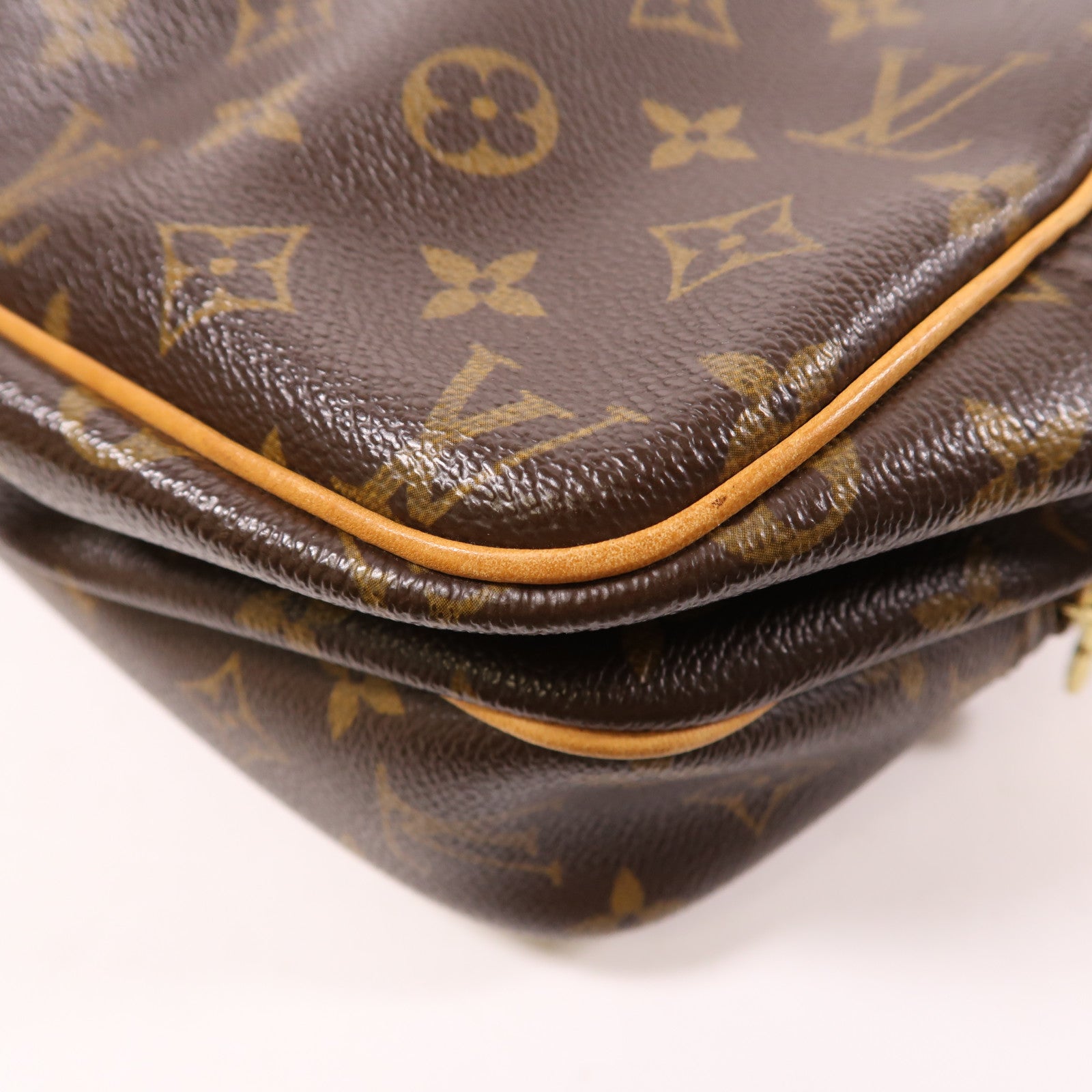 LOUIS VUITTON 【激減優惠】Monogram Reporter PM金扣肩背袋棕色