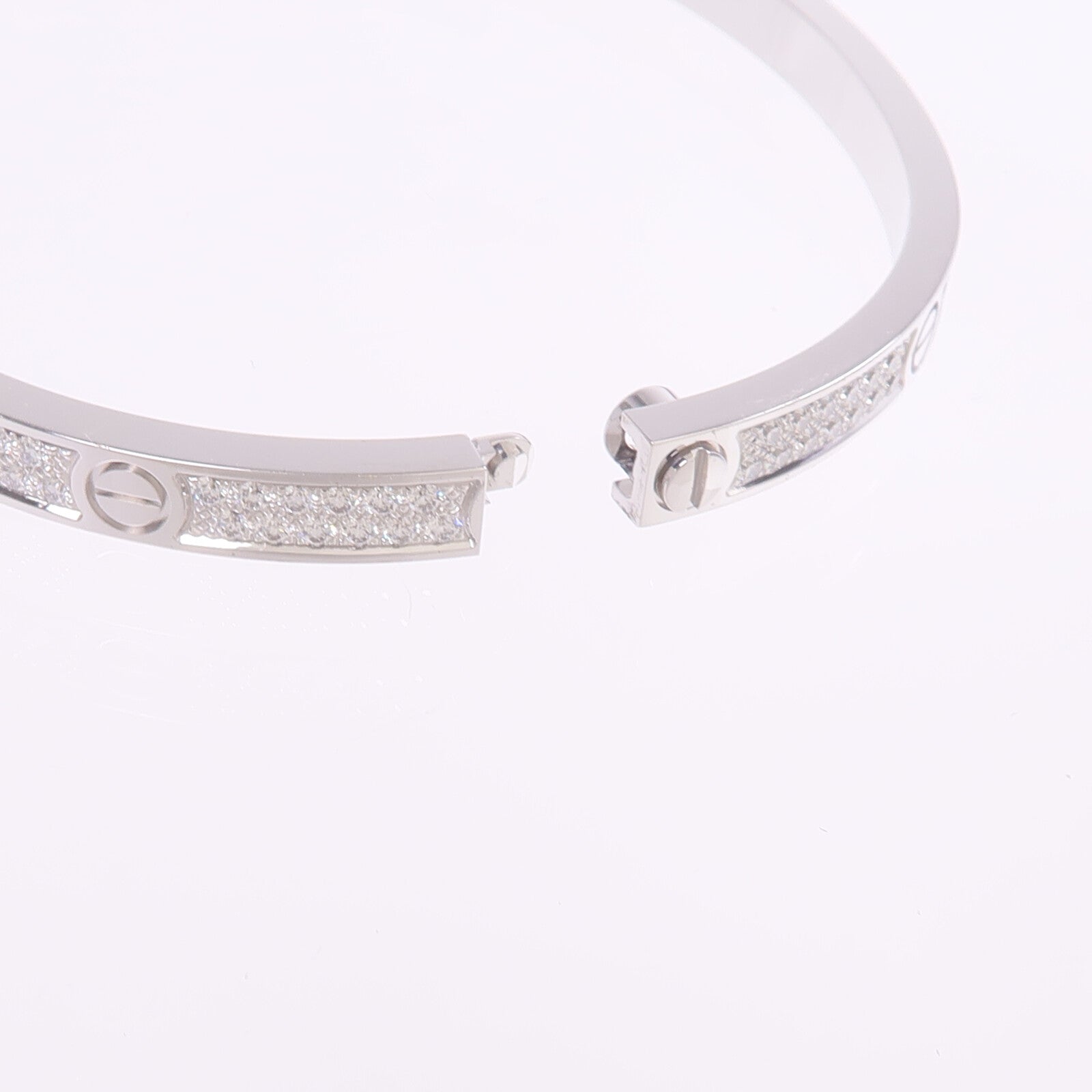 CARTIER 18K白金Love Bangle SM Full Diamond鑽石手鐲Cartier#16