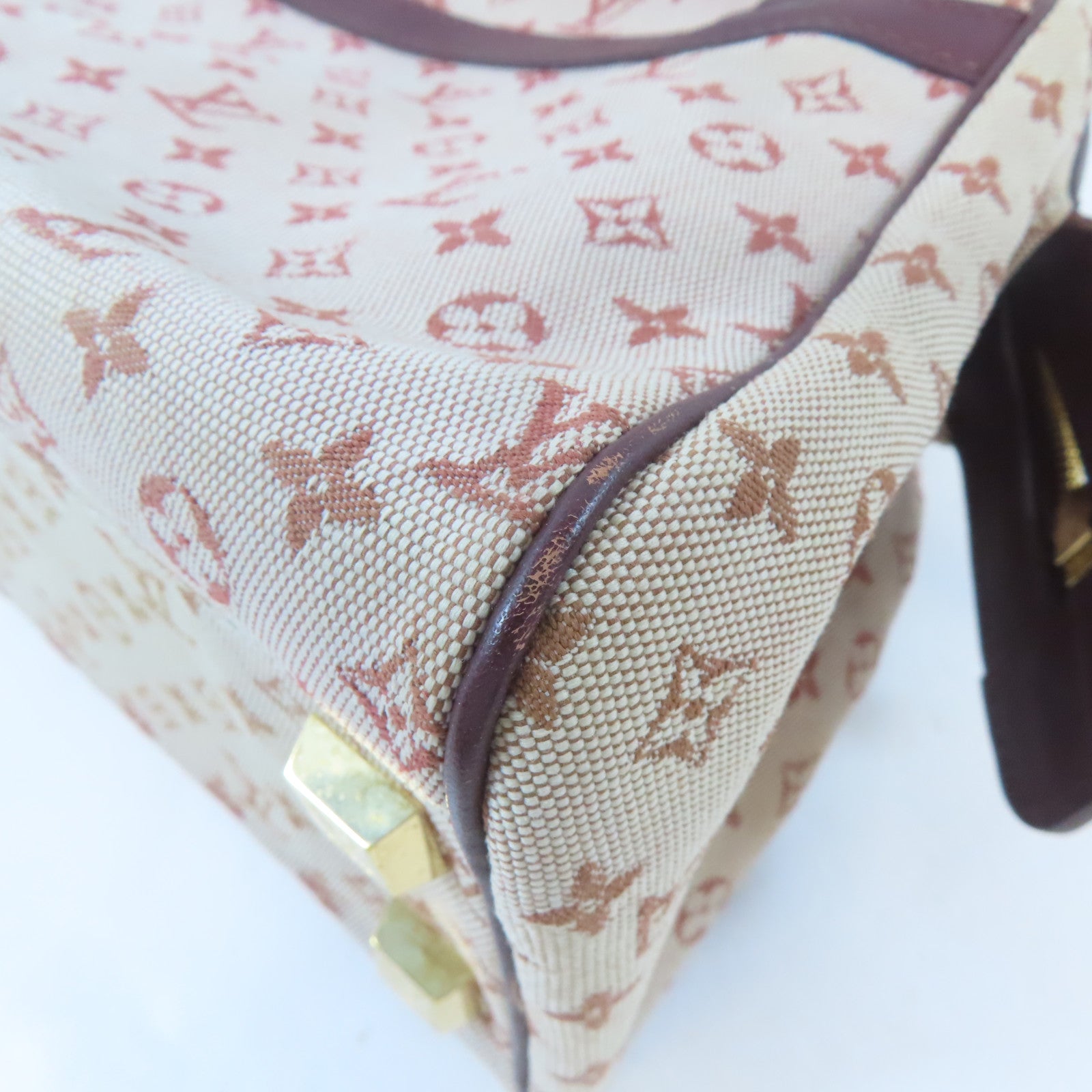 LOUIS VUITTON Monogram Mini Josephine PM金扣手挽袋紅色