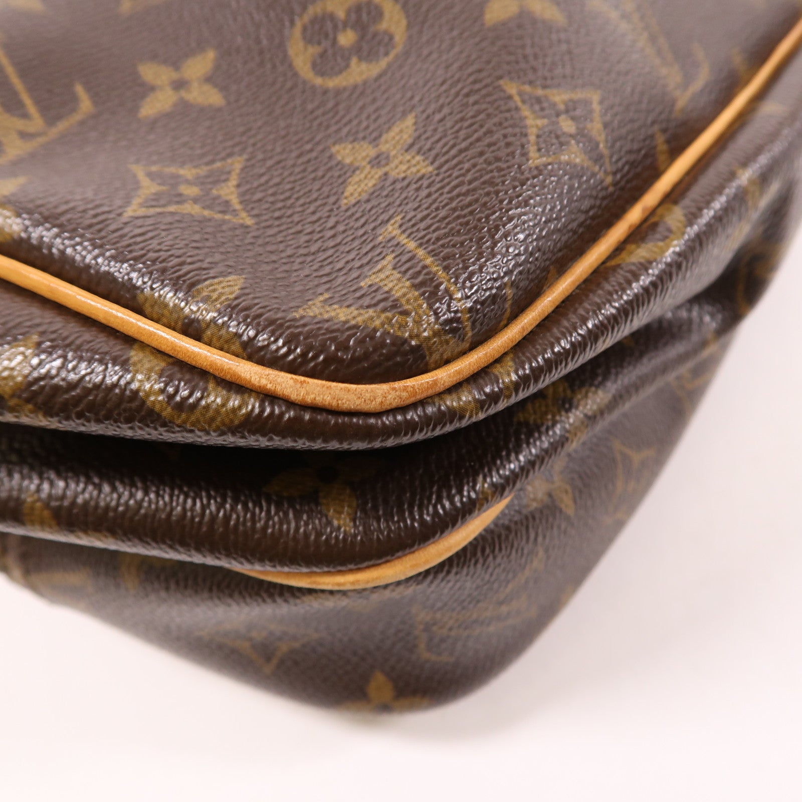 LOUIS VUITTON 【激減優惠】Monogram Reporter PM金扣肩背袋棕色
