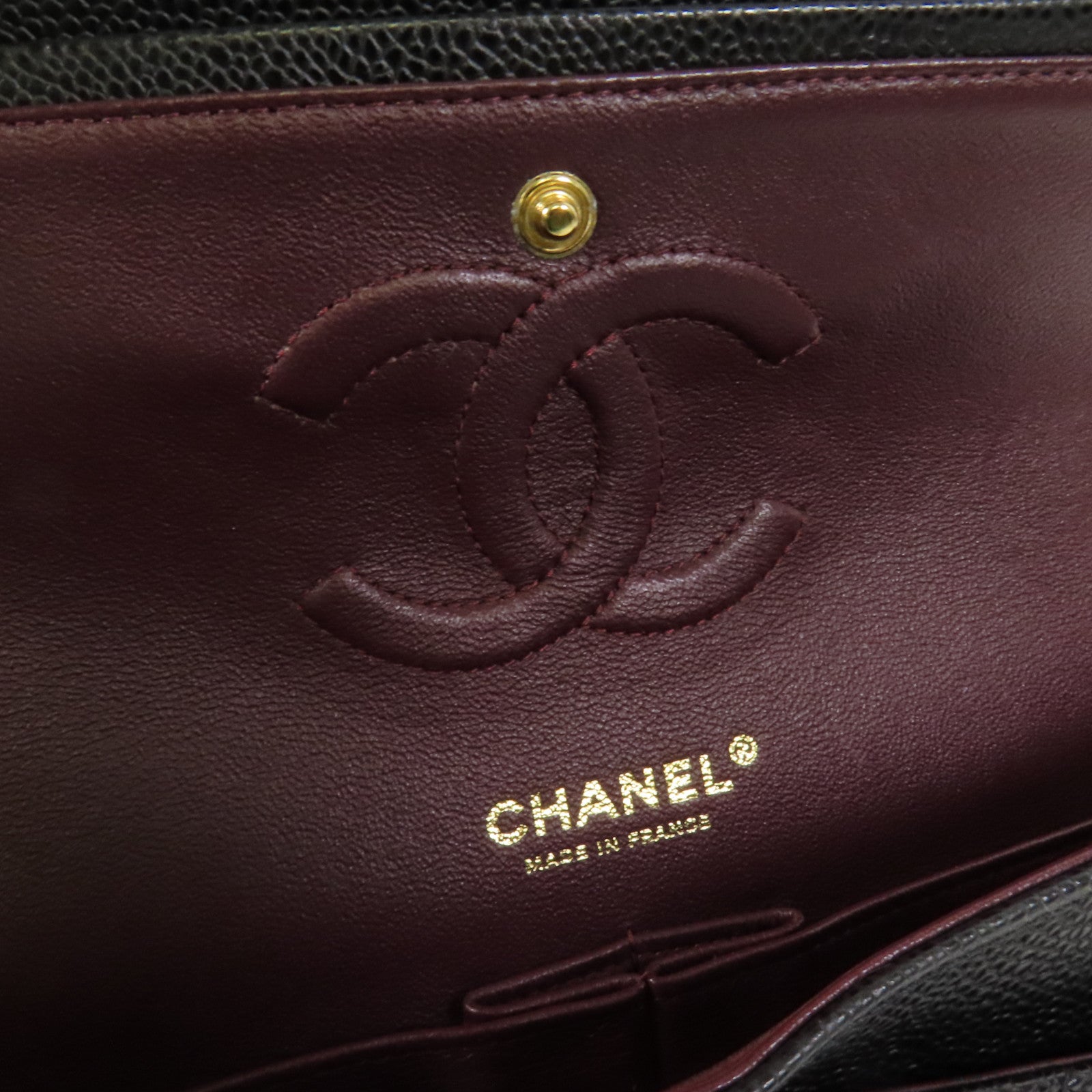 CHANEL 牛皮皮革Classic 25金扣鏈帶肩背袋