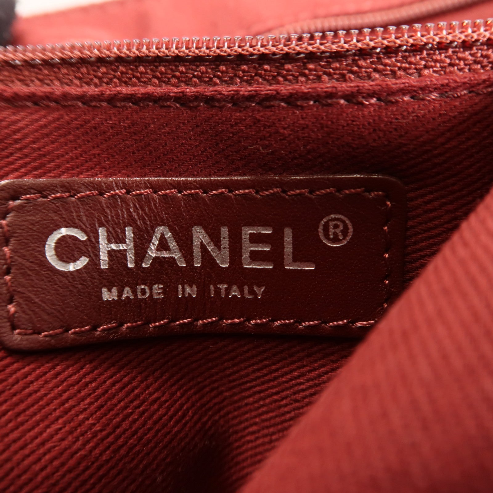 CHANEL 牛皮皮革Chain Shoulder銀扣鏈帶肩背袋