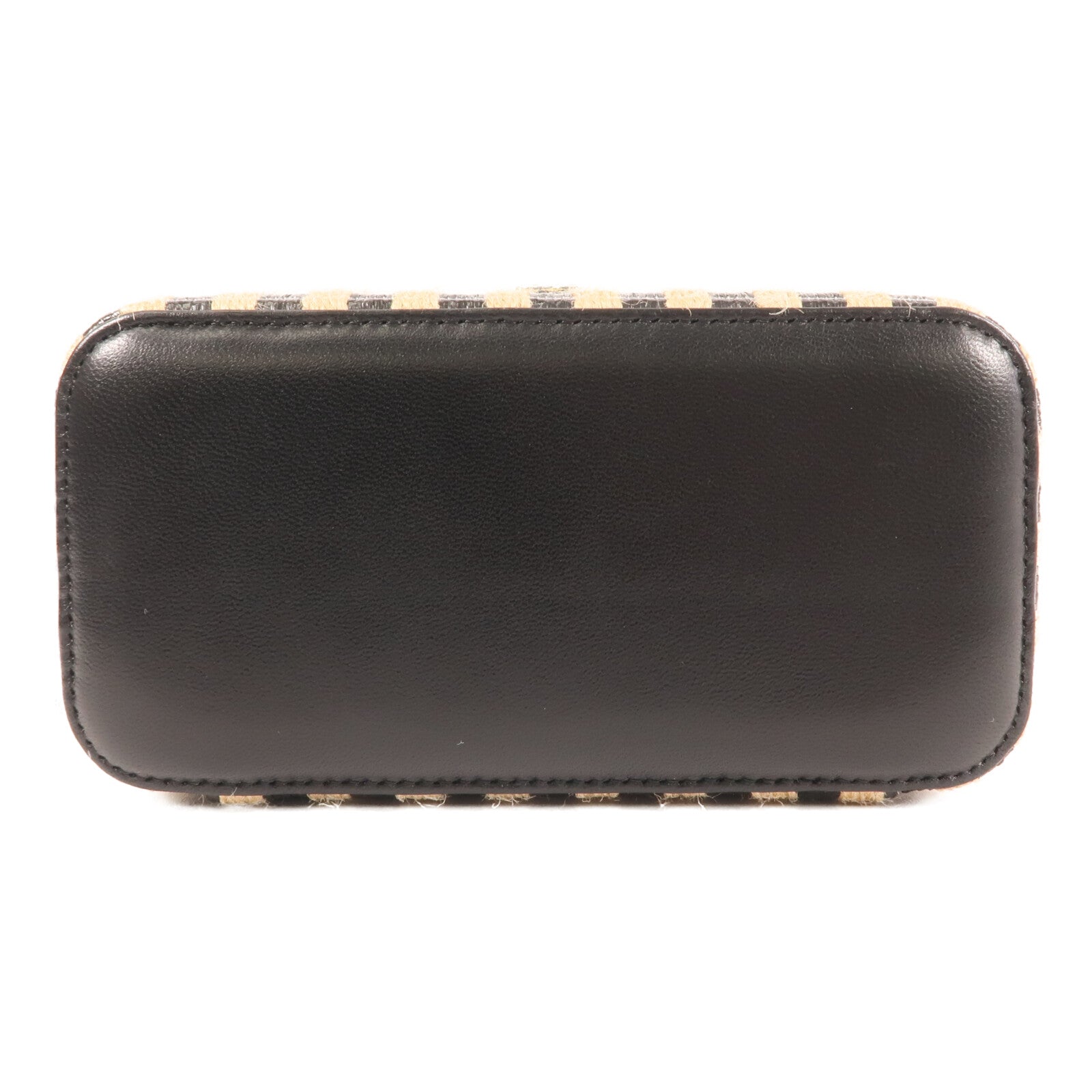 CHANEL Raffia Vanity Case金扣鏈帶肩背袋