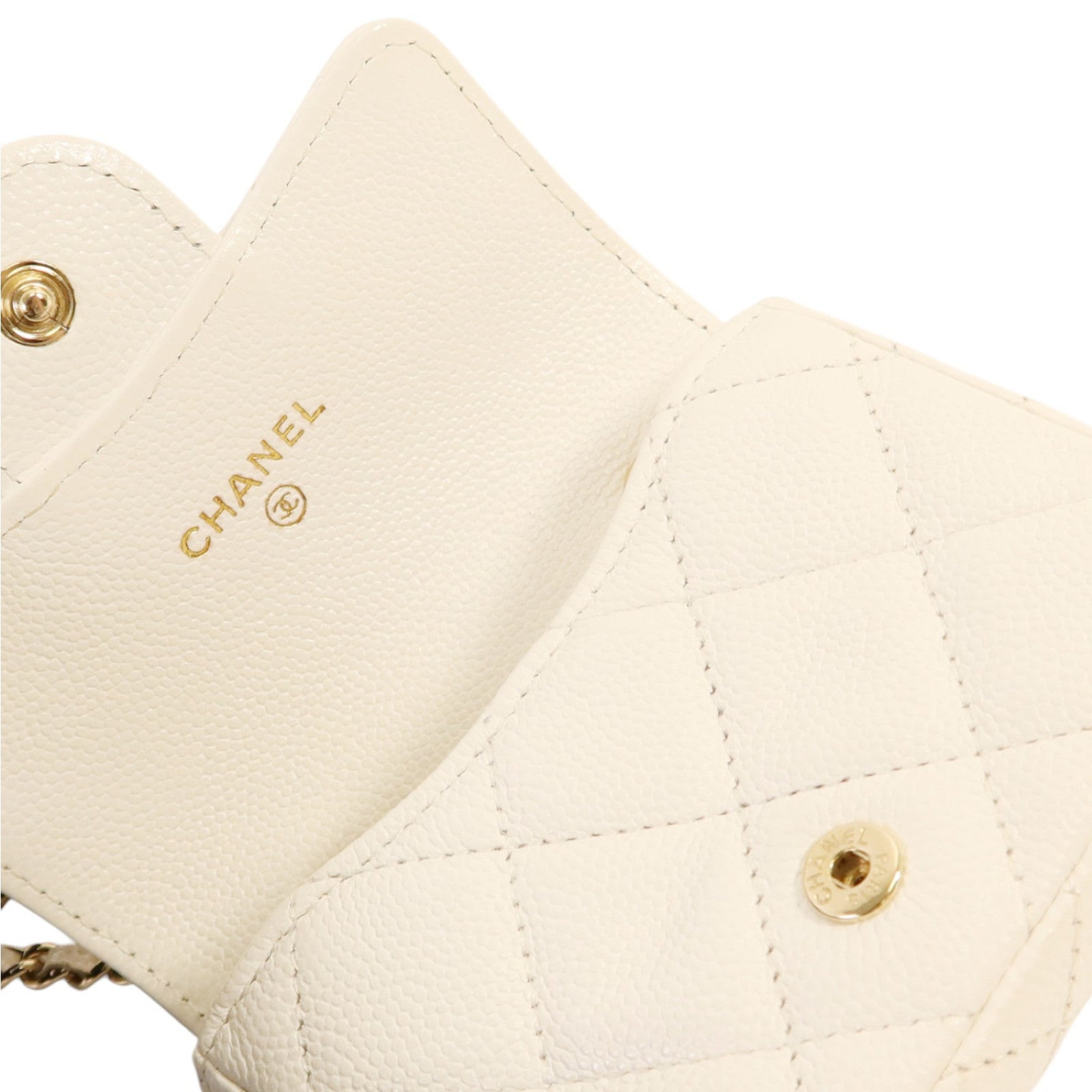 CHANEL 牛皮皮革Mini Bag With Chain金扣鏈帶肩背袋
