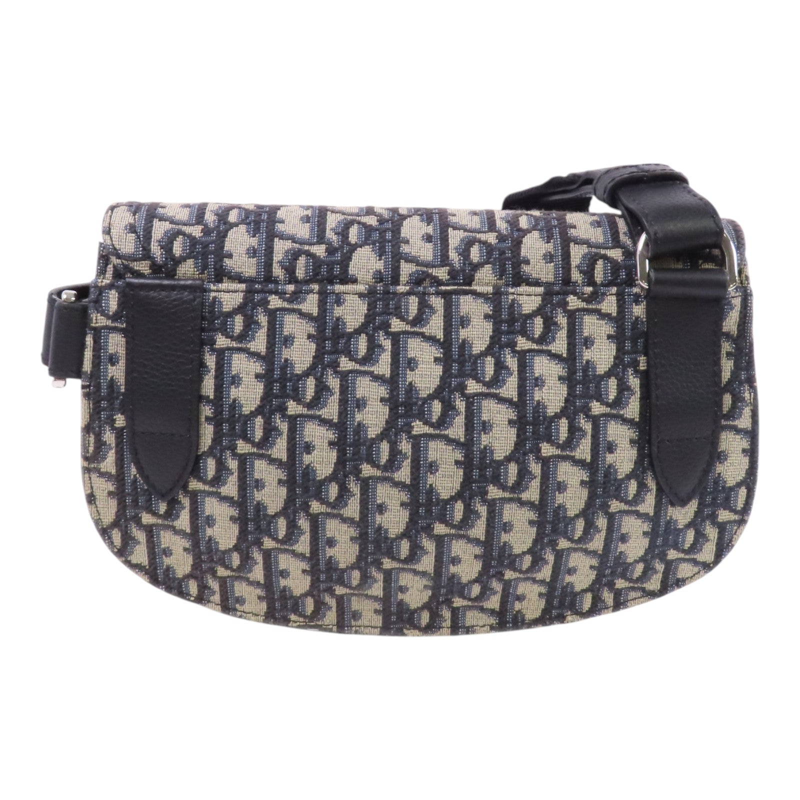 Dior Oblique帆布Saddle Messenger銀扣肩背袋