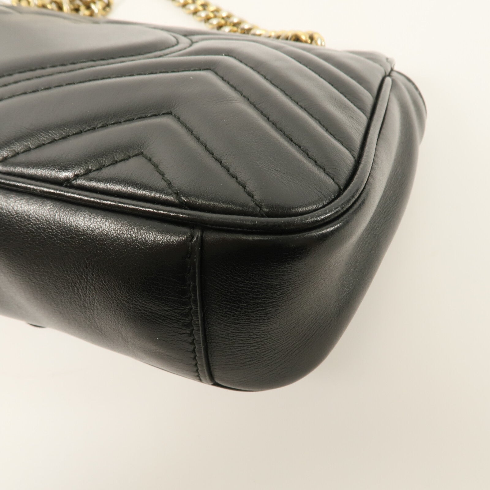 GUCCI 牛皮皮革GG Marmont Small鏈帶肩背袋