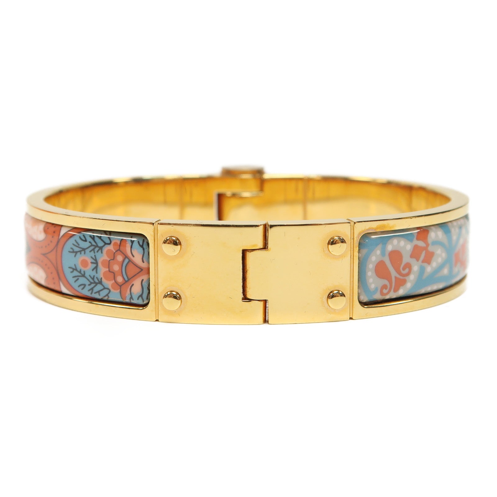 HERMES 金屬Charmierm Bracelet手鐲金色/彩色