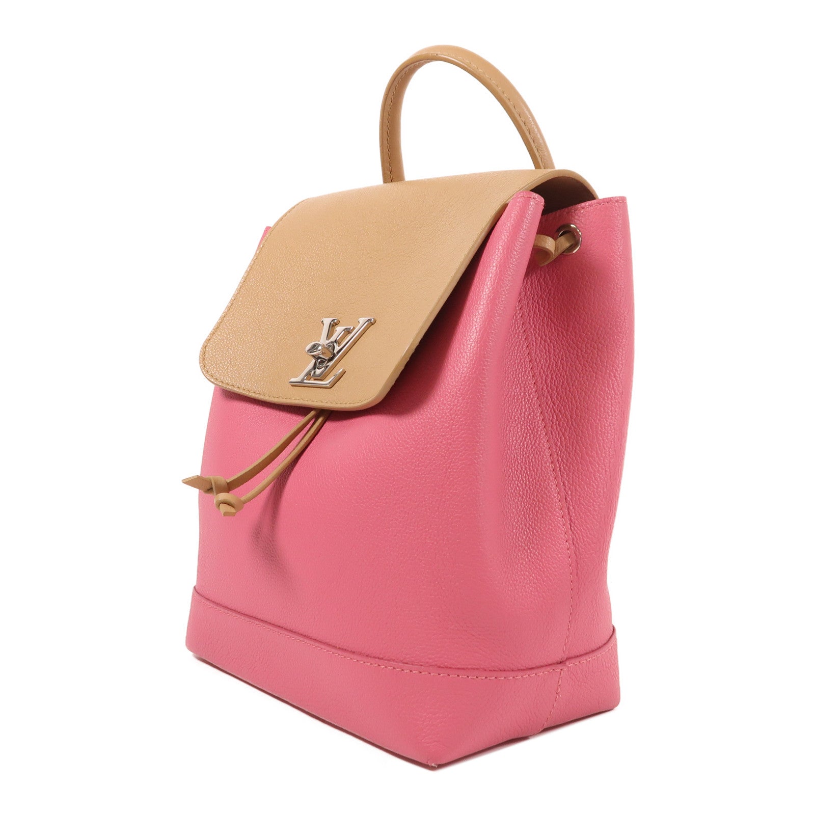 LOUIS VUITTON 皮革Lockme Backpack銀扣背包