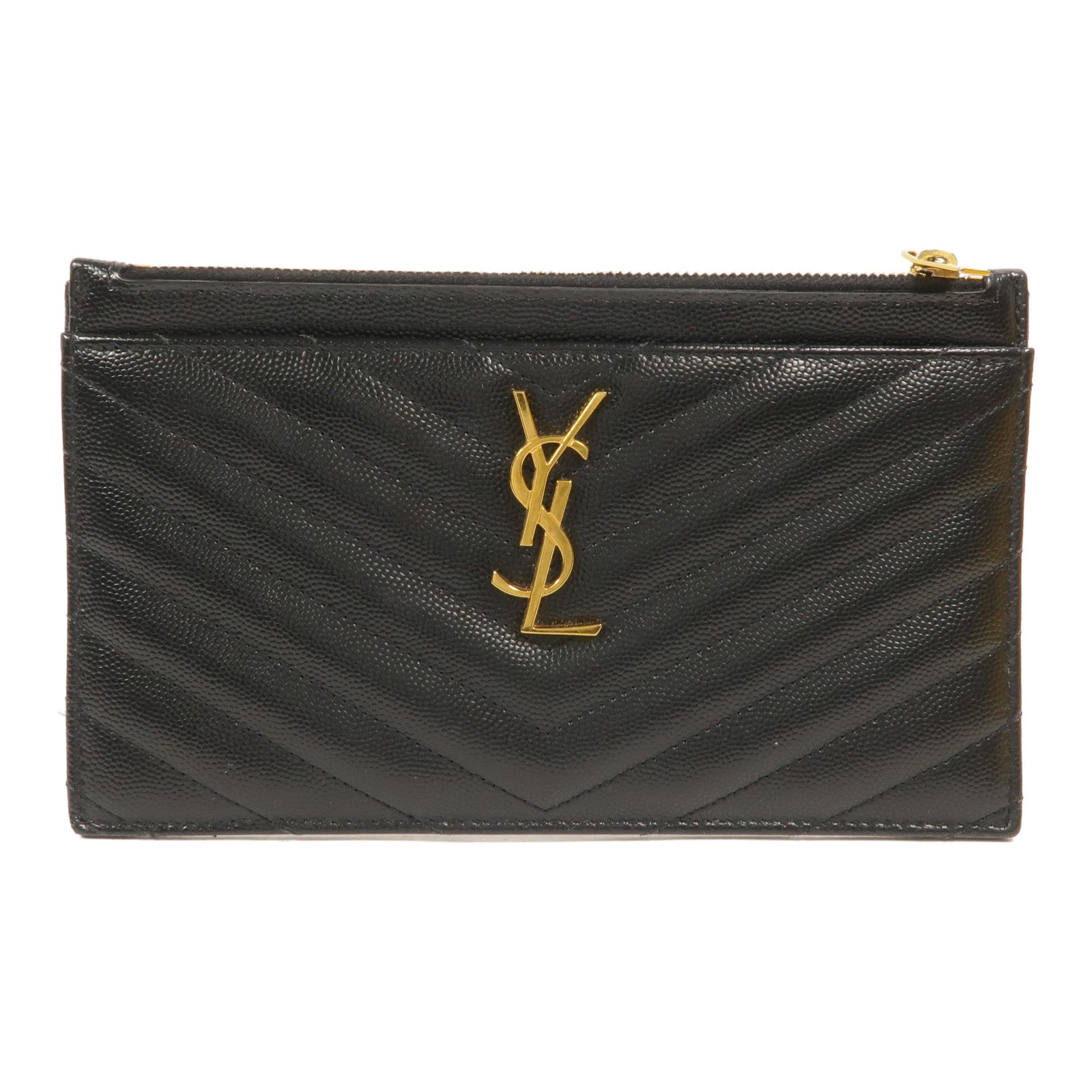 SAINT LAURENT 牛皮皮革Monogram Bill Pouch手拿包