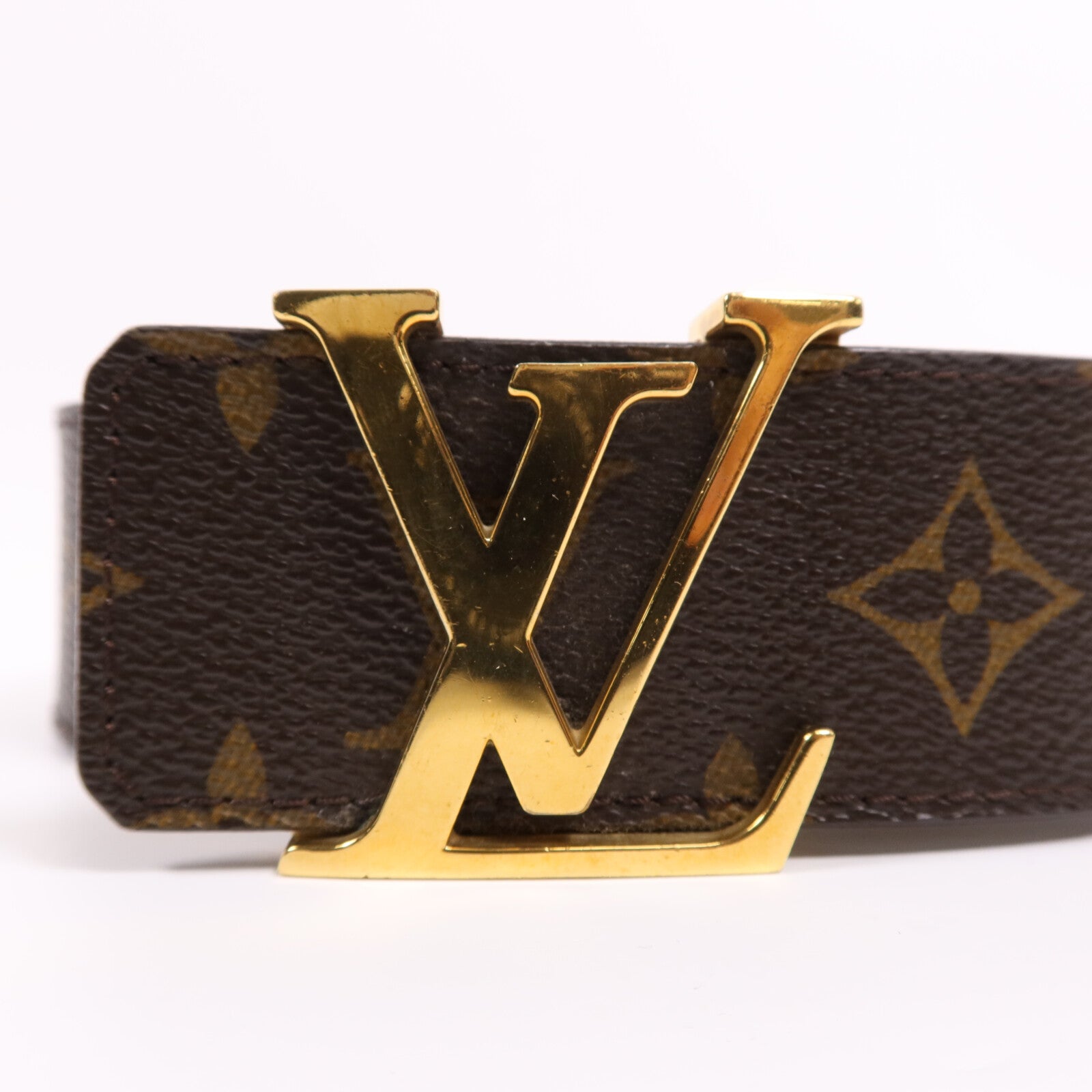 LOUIS VUITTON Monogram Belt 90cm金扣皮帶