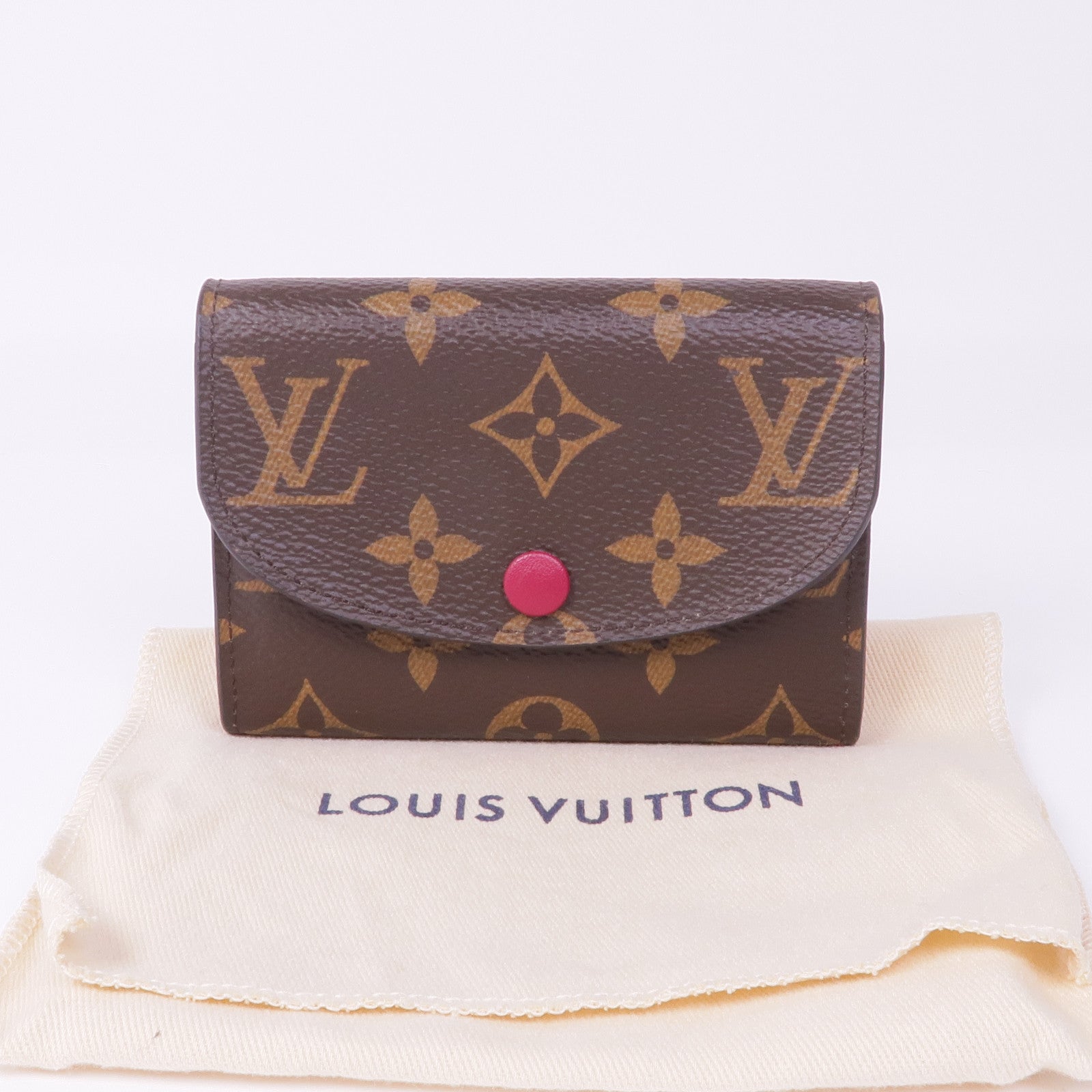 LOUIS VUITTON Monogram Rosalie金扣零錢包