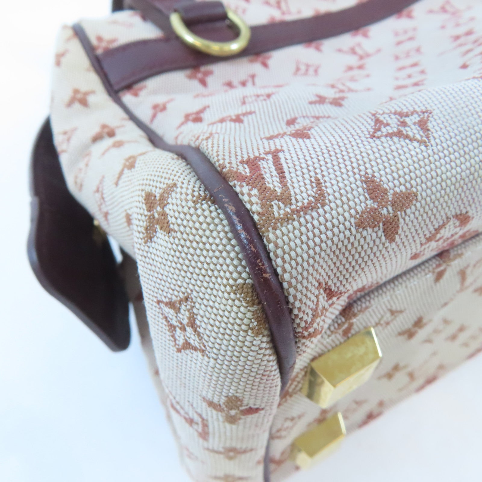 LOUIS VUITTON Monogram Mini Josephine PM金扣手挽袋紅色