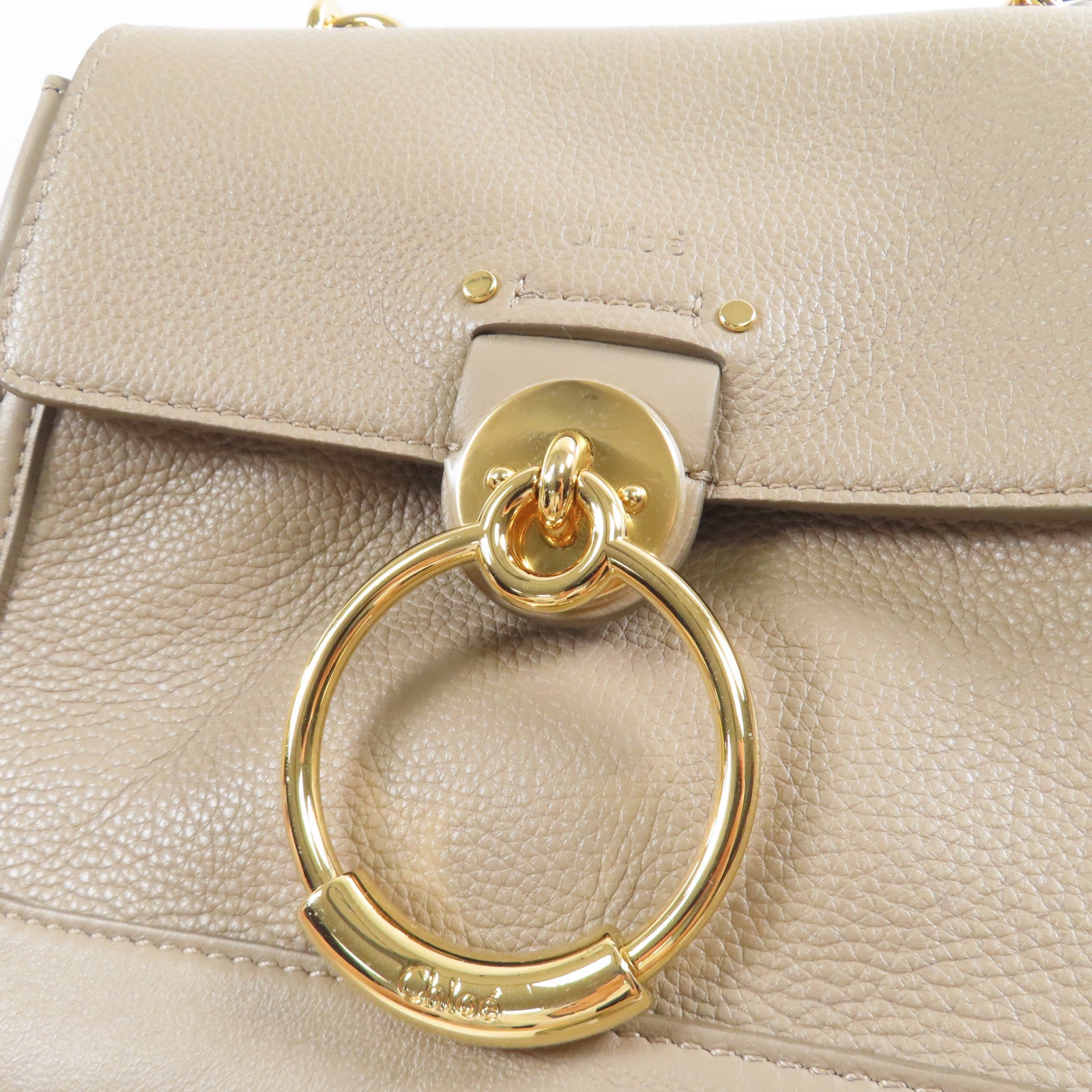 Chloe 牛皮皮革Mini Tess Day金扣手挽肩背兩用袋