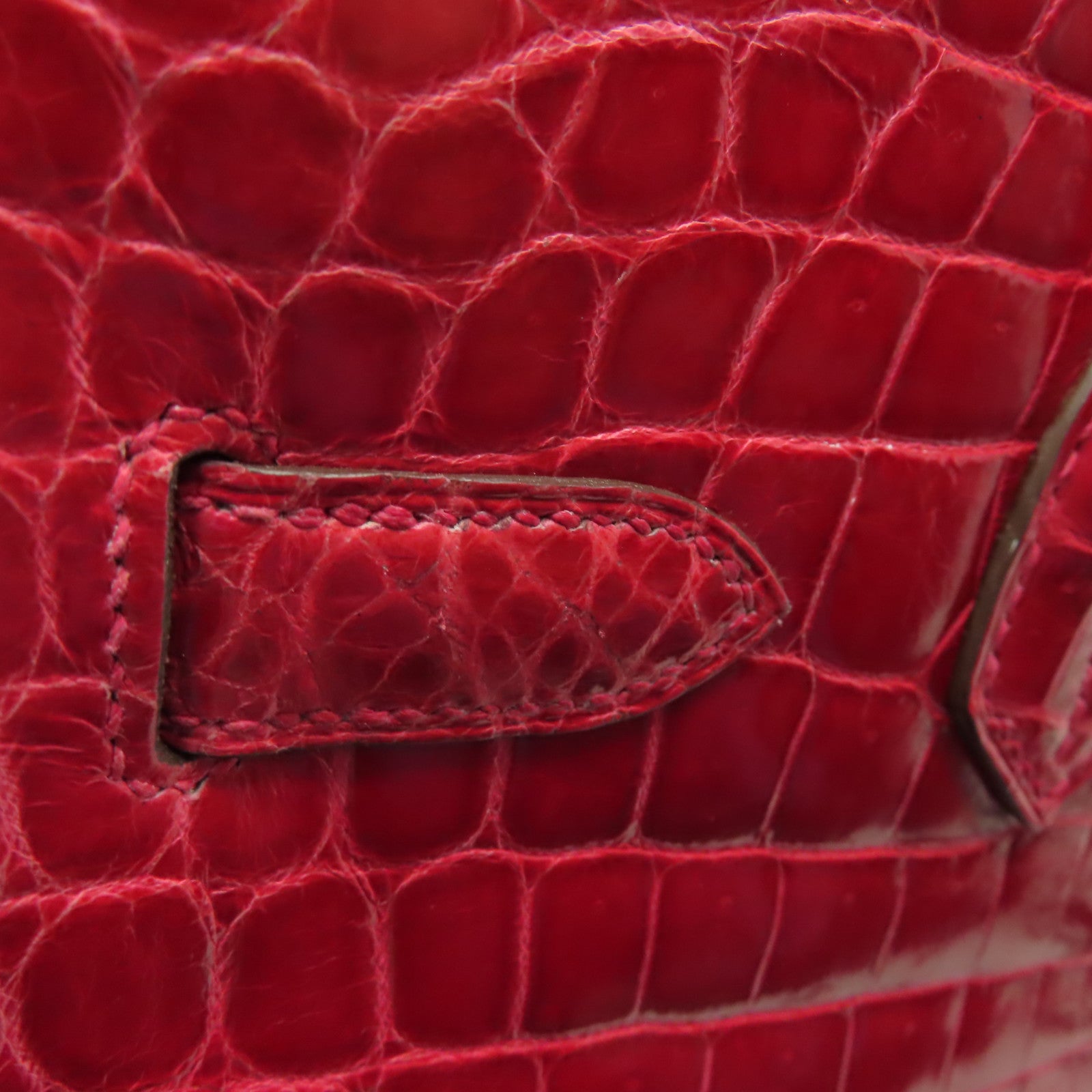 HERMES 【激減優惠】鱷魚皮革Birkin 30手挽袋法拉利紅色