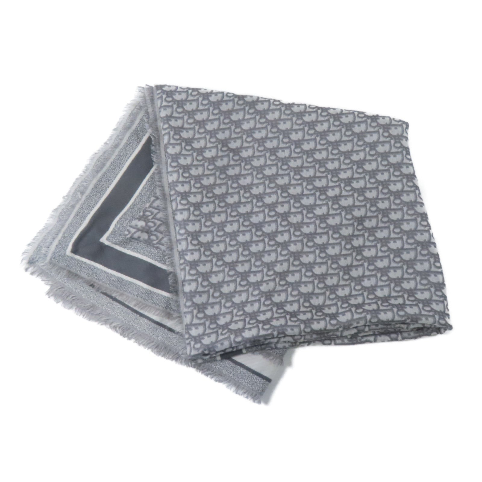 Dior 絲質Trotter Pattern Scarf 140x140圍巾灰色