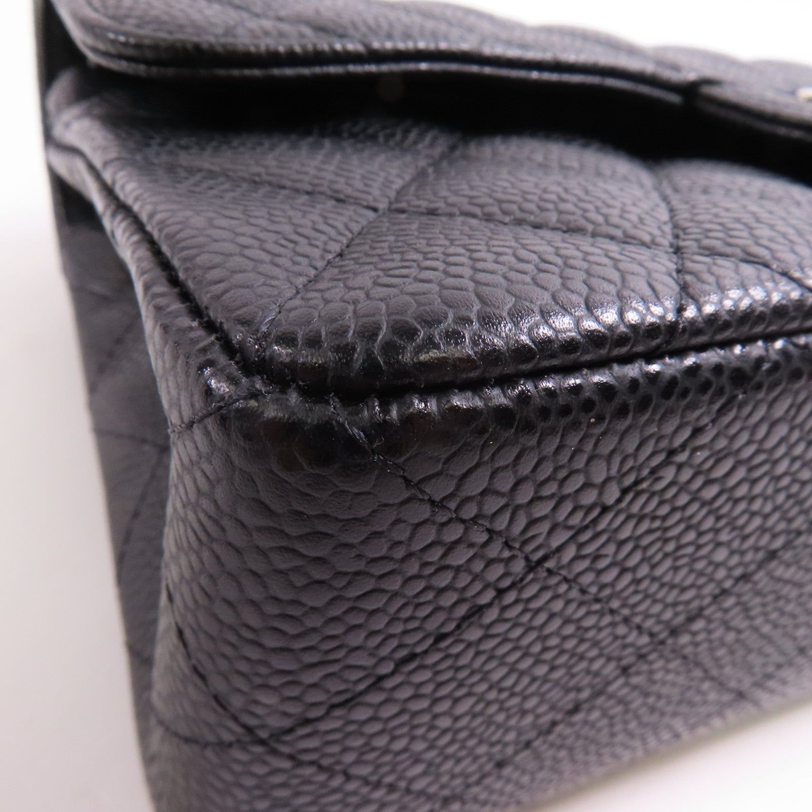 CHANEL 牛皮皮革Classic 23銀扣鏈帶肩背袋