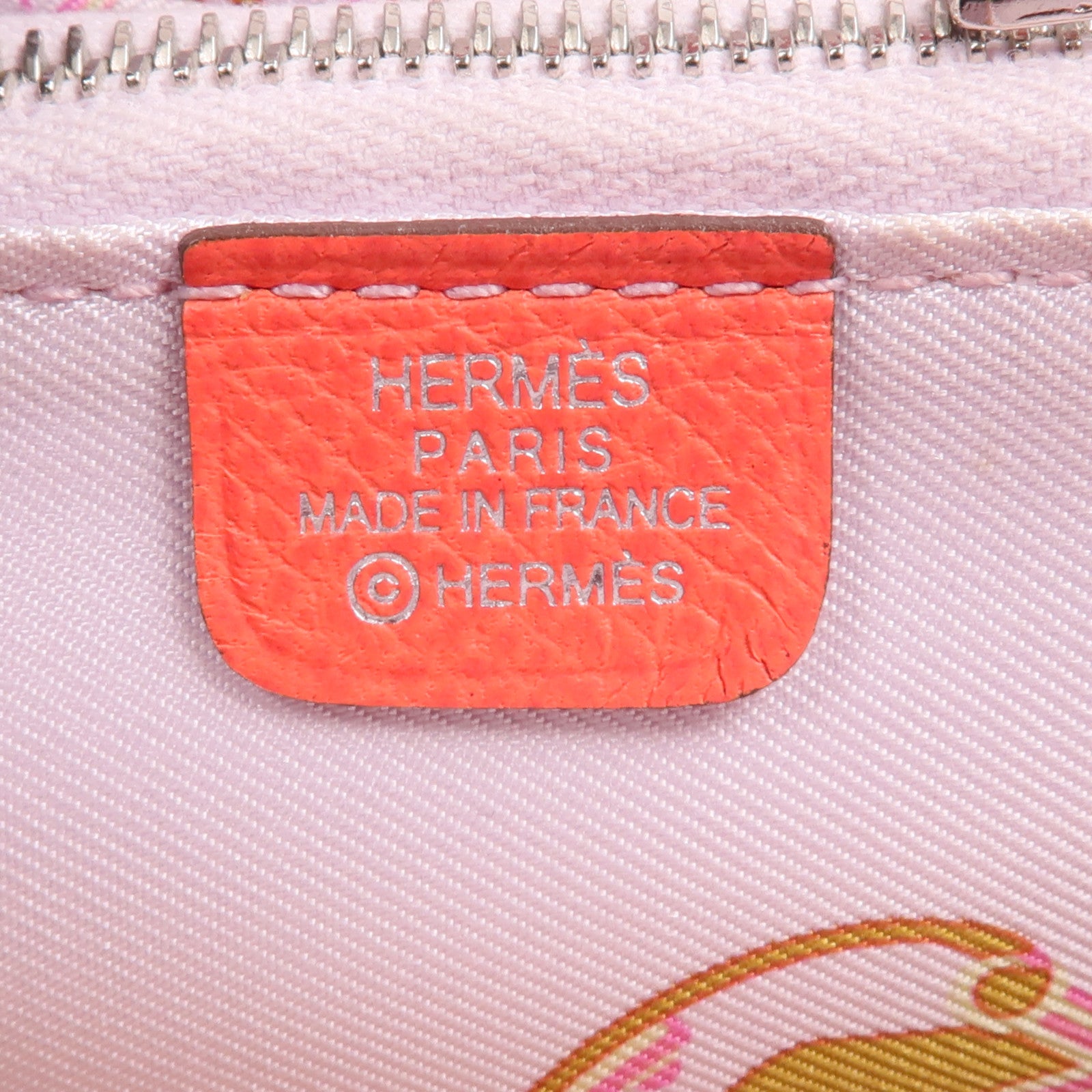 HERMES Epsom皮革/絲質Silk'In Compact Wallet錢包Rose Texas/Mauve Pale/Cardamome