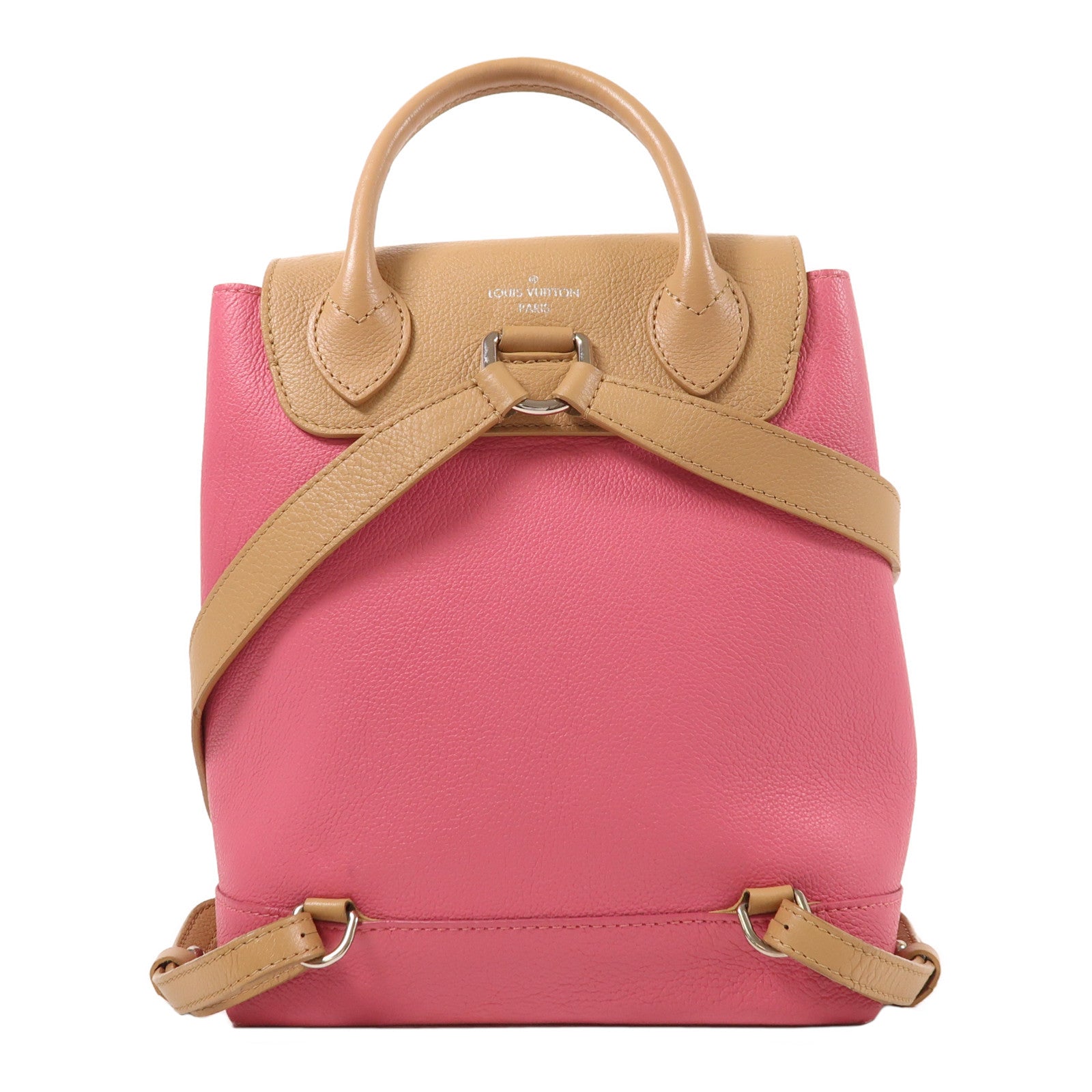 LOUIS VUITTON 皮革Lockme Backpack銀扣背包