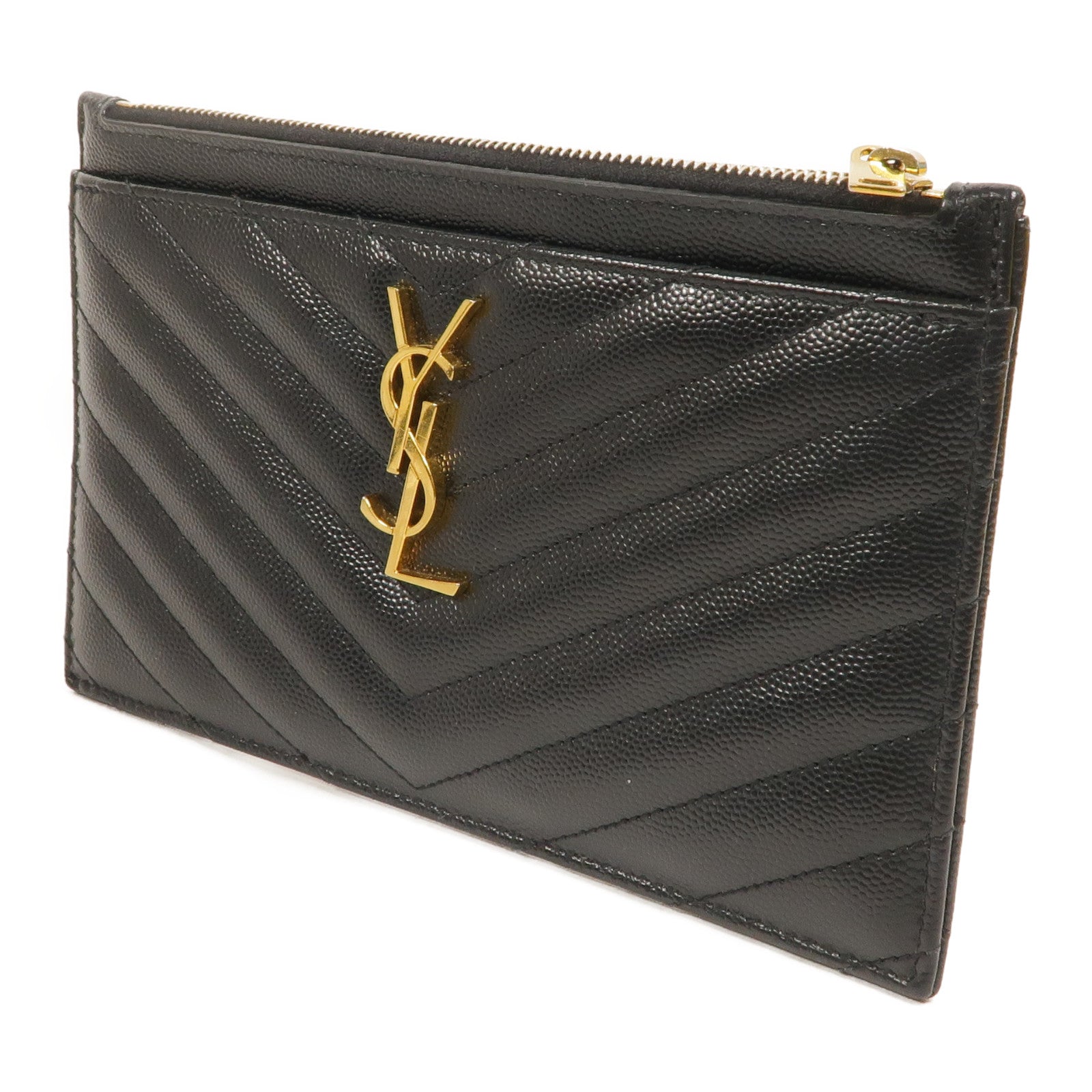 SAINT LAURENT 牛皮皮革Monogram Bill Pouch手拿包