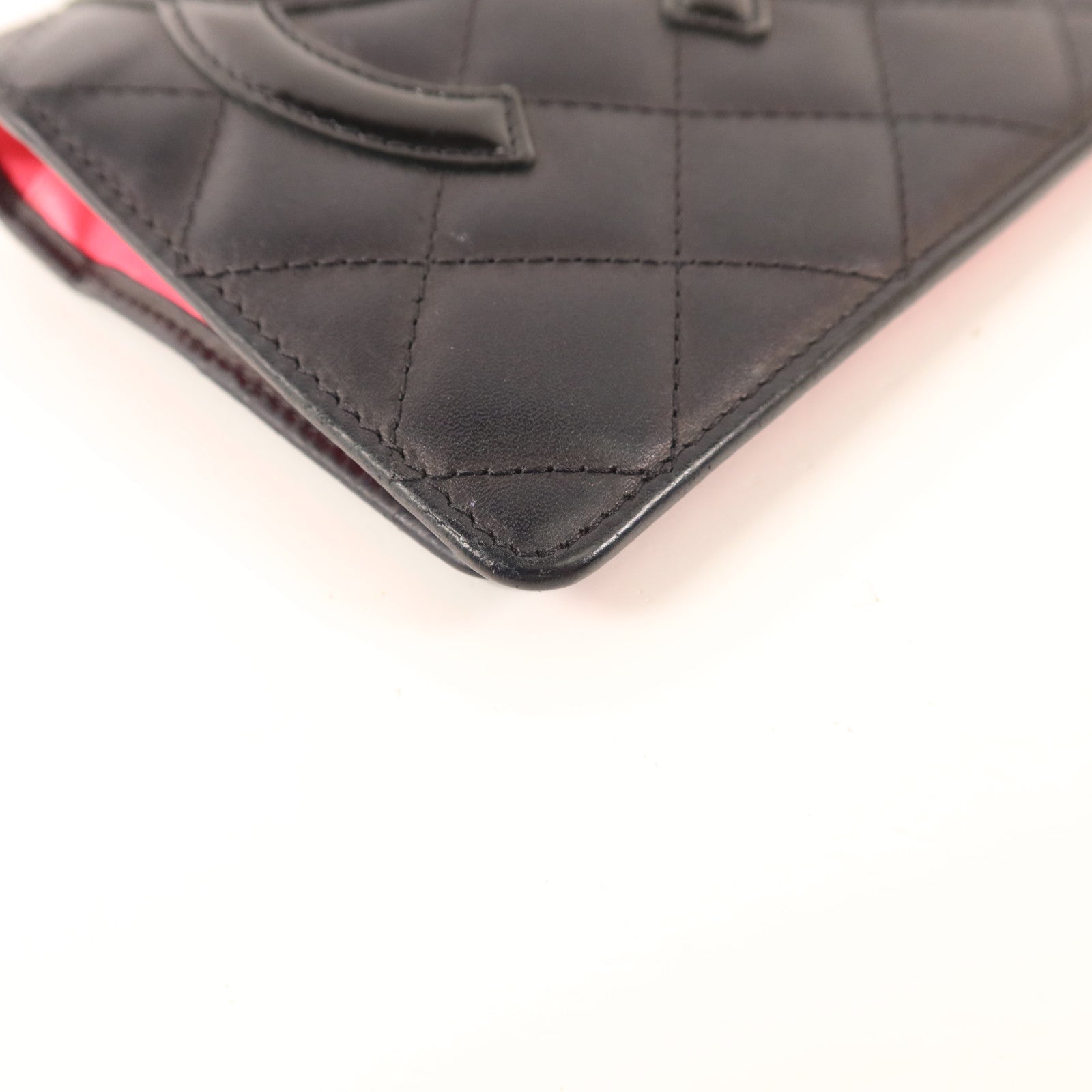 CHANEL 牛皮皮革Combon Long Wallet銀扣長錢包