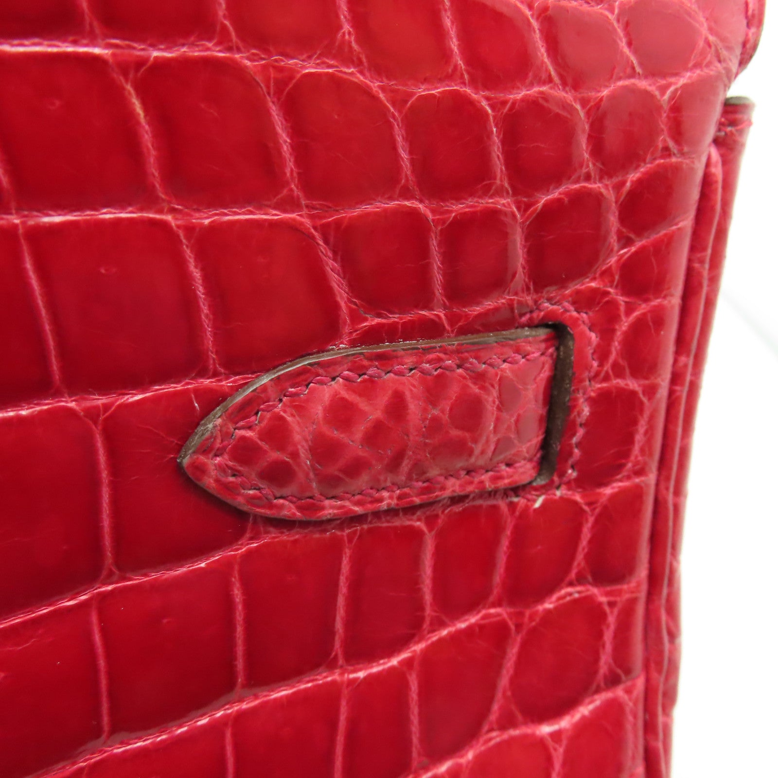HERMES 【激減優惠】鱷魚皮革Birkin 30手挽袋法拉利紅色
