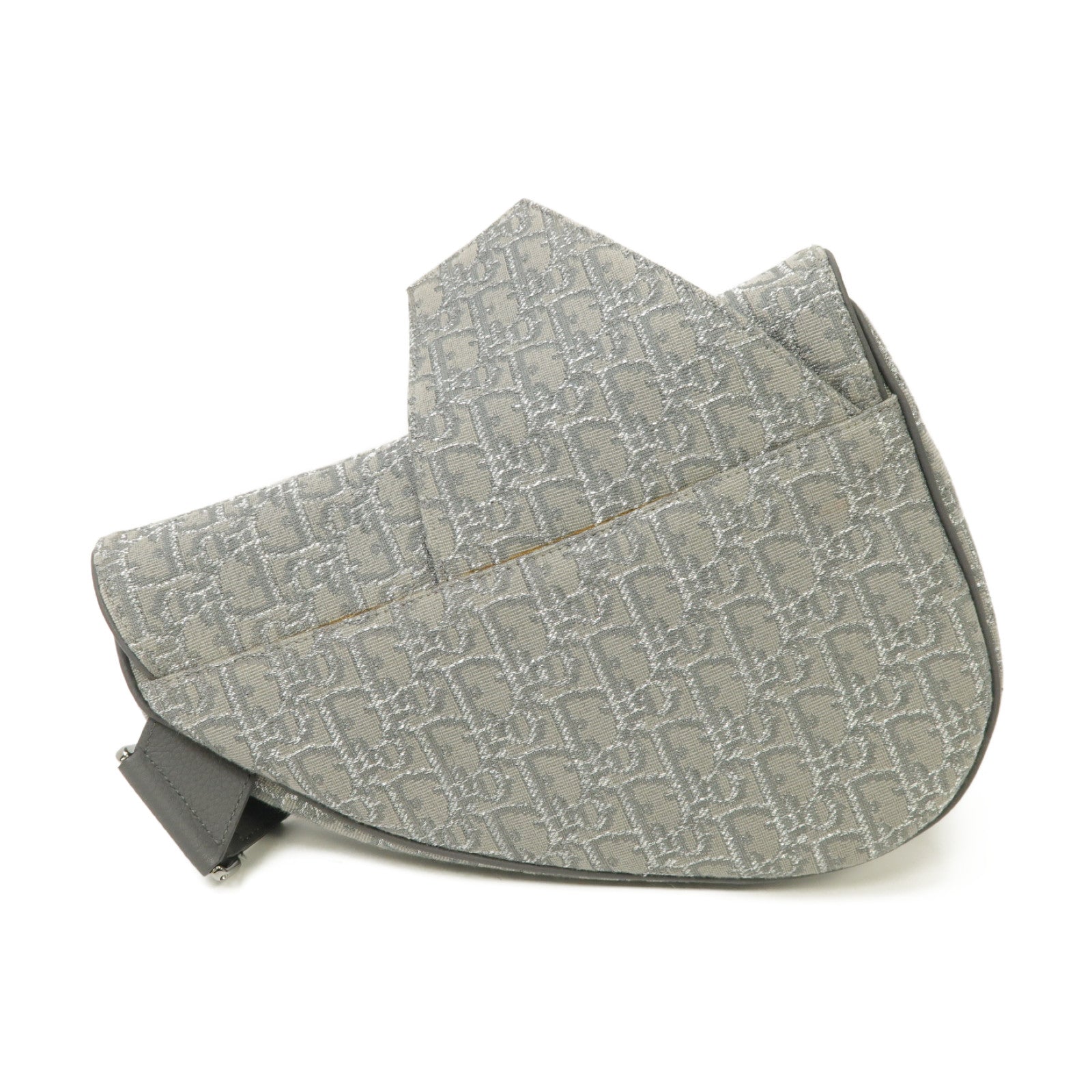 Dior 【激減優惠】帆布Saddle CD Diamond銀扣肩背袋灰色