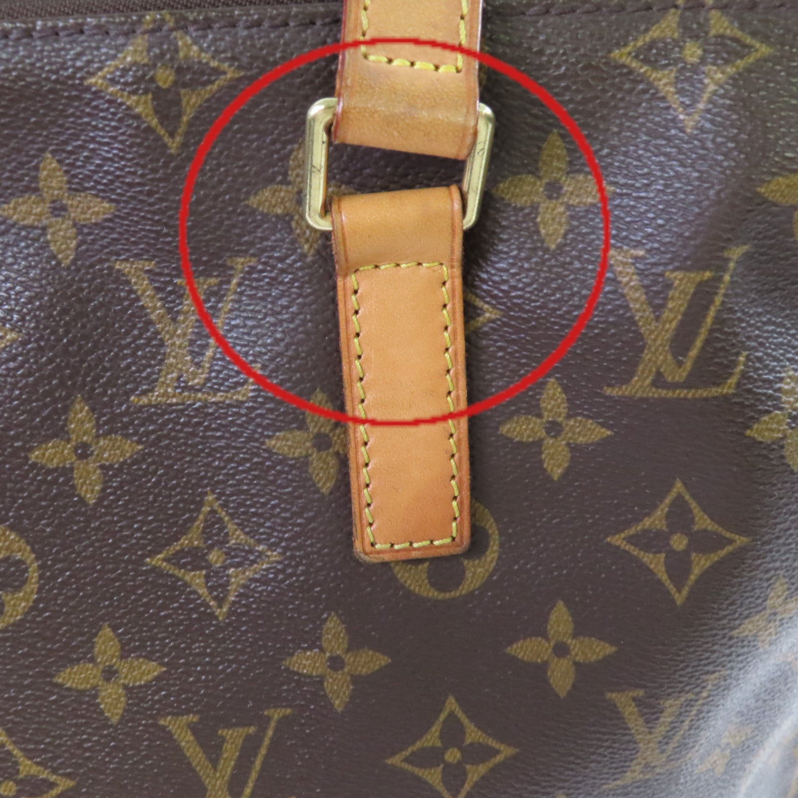 LOUIS VUITTON Monogram Cabas Mezzo Tote Bag金扣肩背袋啡色