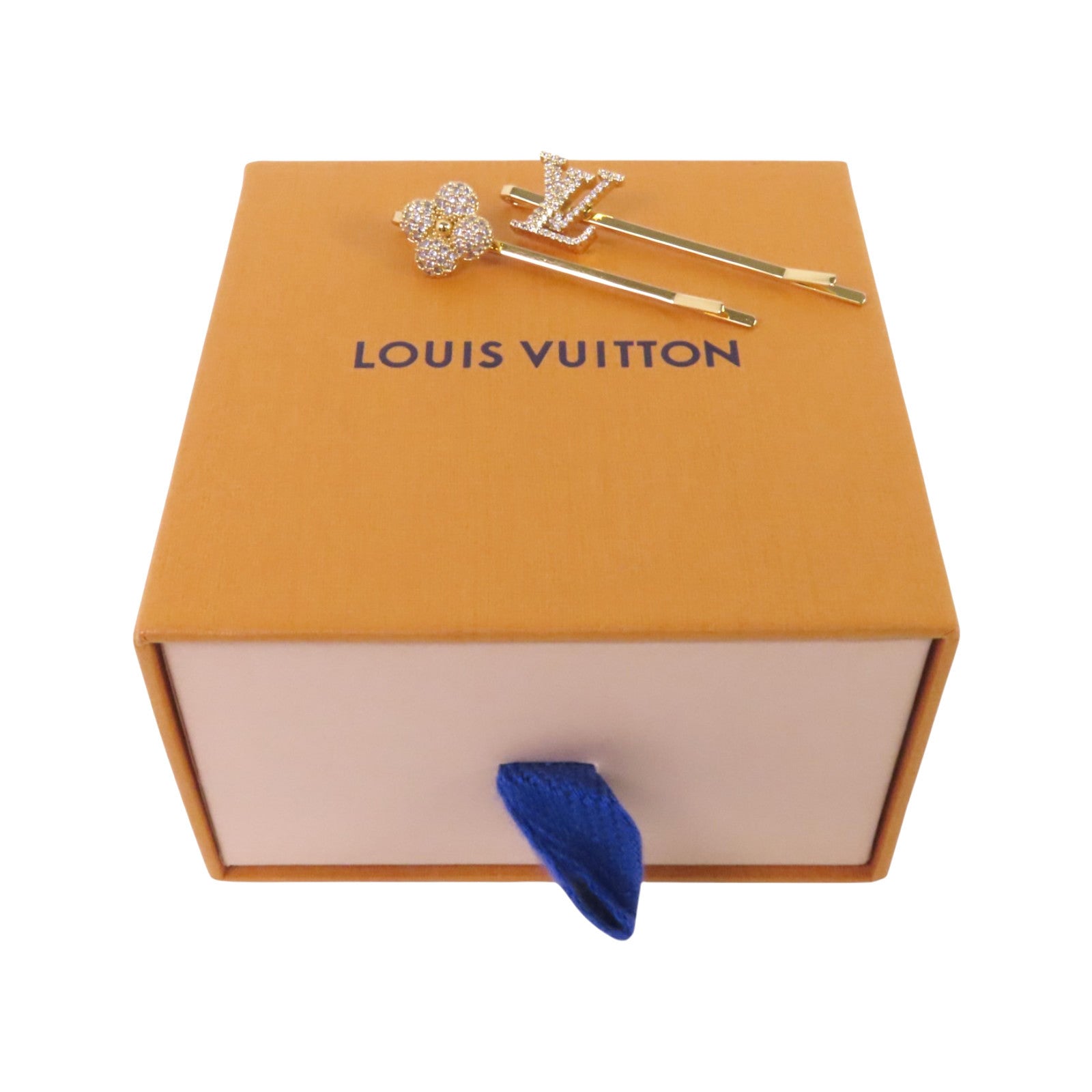 LOUIS VUITTON 金屬/水鑽Hair Clip金扣髮夾