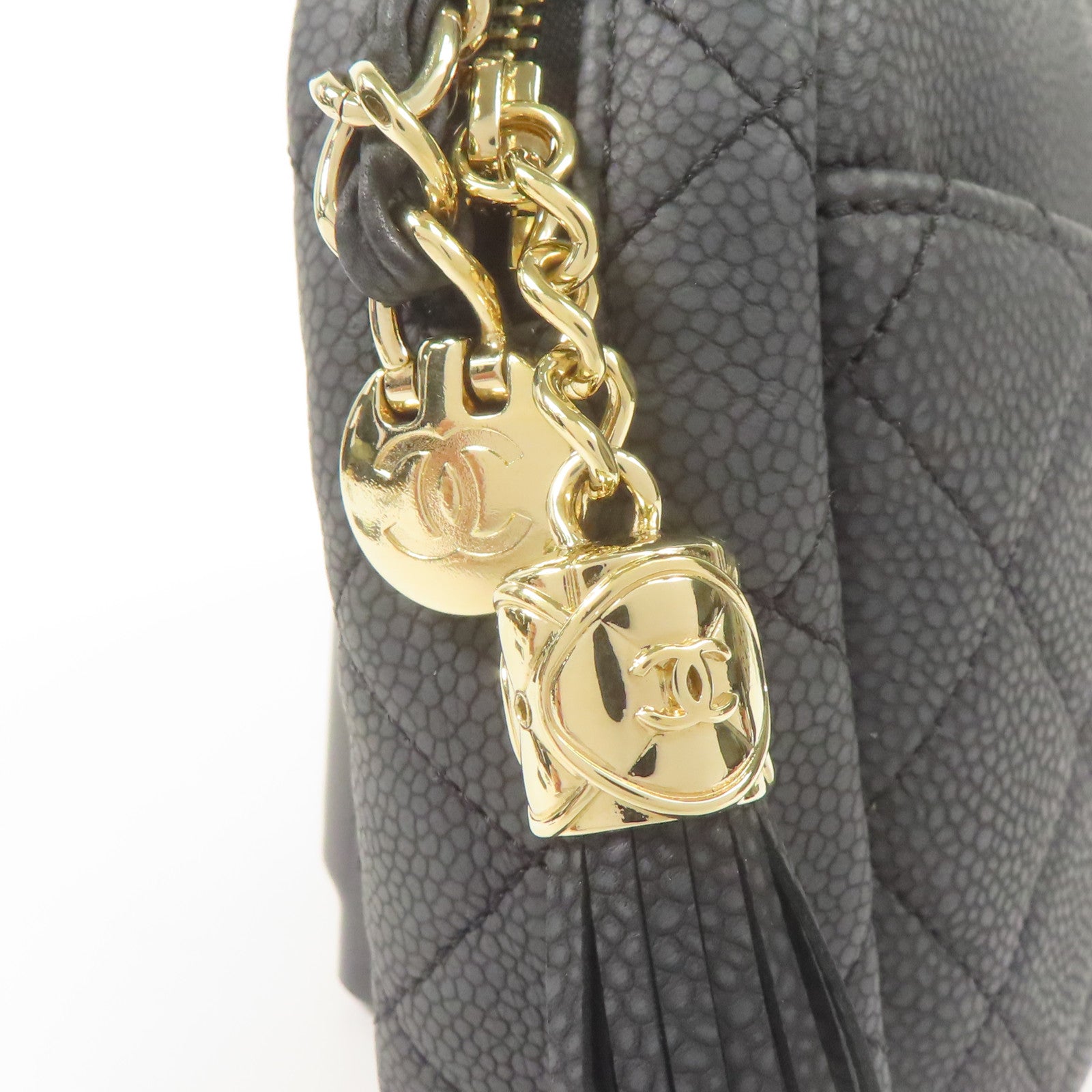 CHANEL 【激減優惠】牛皮皮革Shoulder Bag金扣鏈帶肩背袋