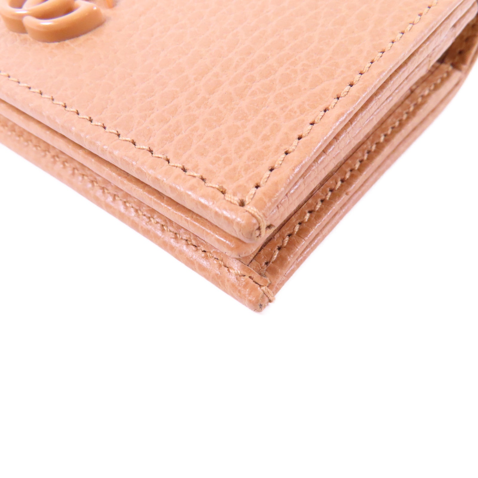 GUCCI 牛皮皮革Wallet銀扣錢包啡色