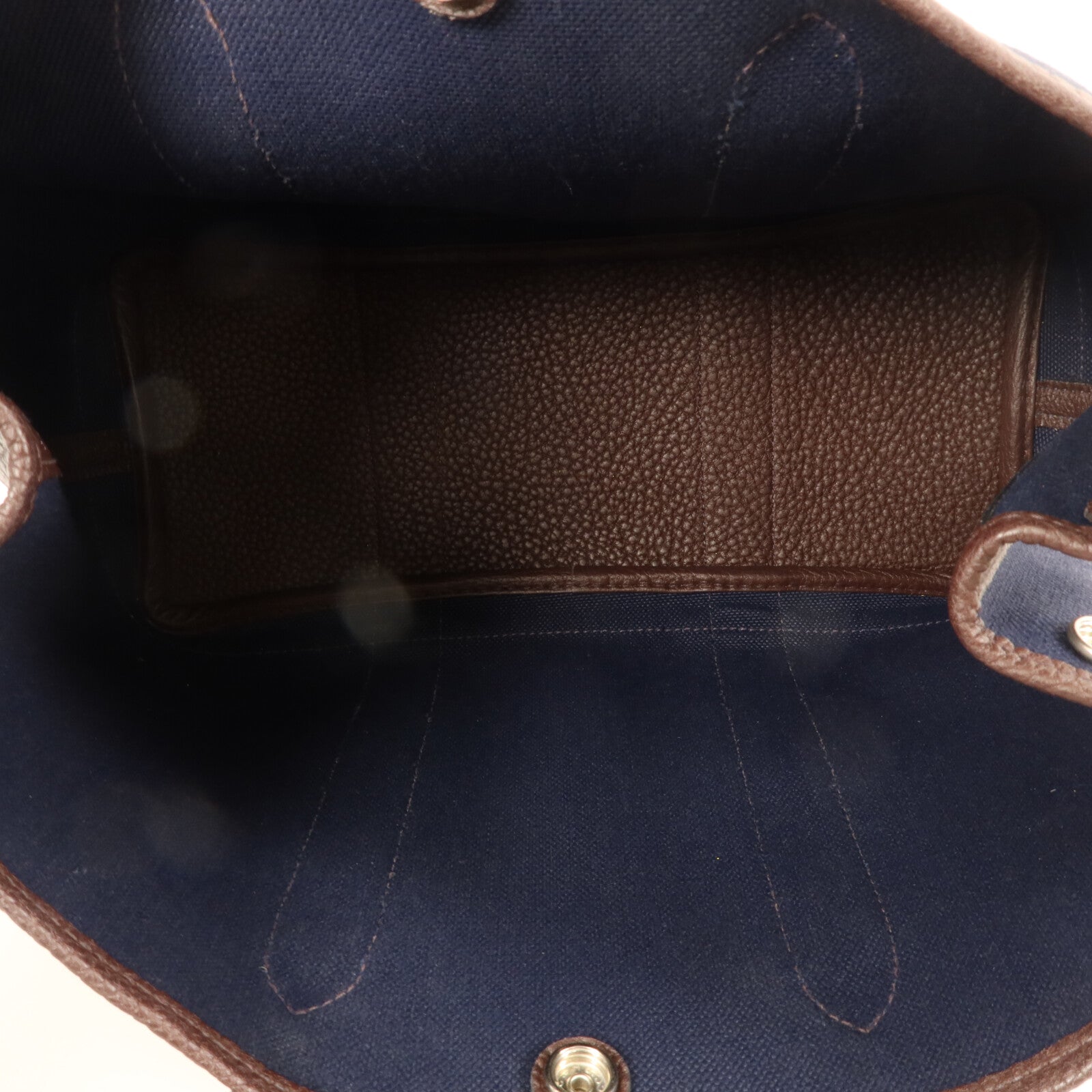 HERMES 帆布Garden Party TPM手挽袋Bleu Marine
