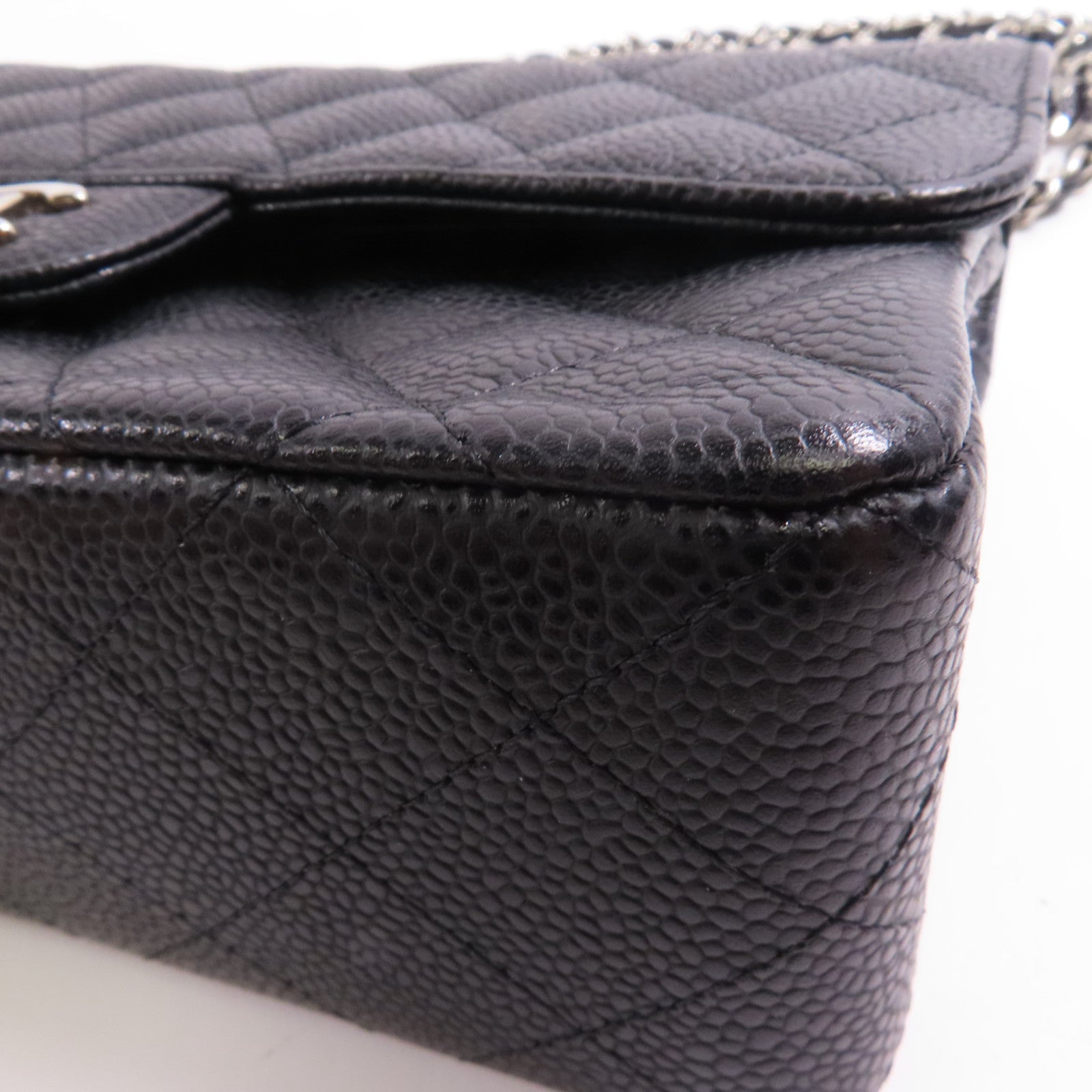 CHANEL 牛皮皮革Classic 23銀扣鏈帶肩背袋