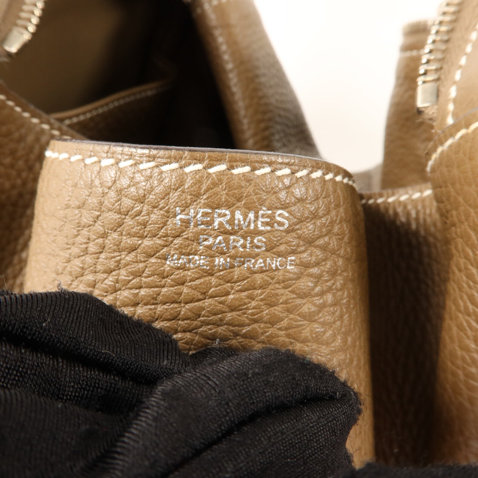 HERMES Clemence皮革Lindy 30手挽肩背兩用袋Etoupe