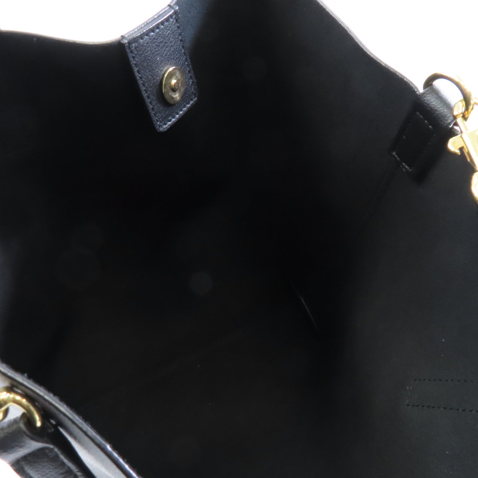 SAINT LAURENT 牛皮皮革Toy Shopping Bag金扣手挽肩背兩用袋黑色