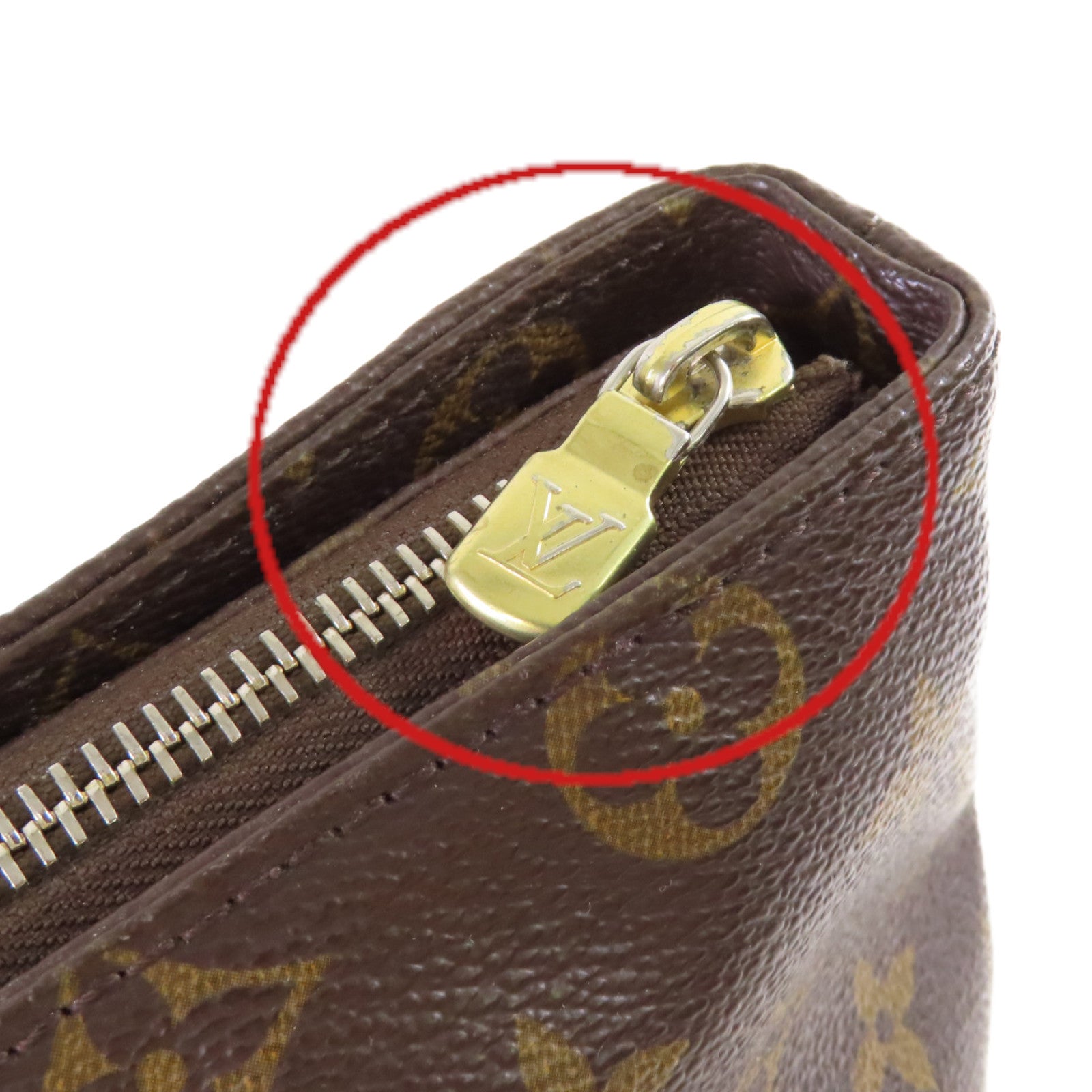LOUIS VUITTON Monogram Cabas Mezzo Tote Bag金扣肩背袋啡色