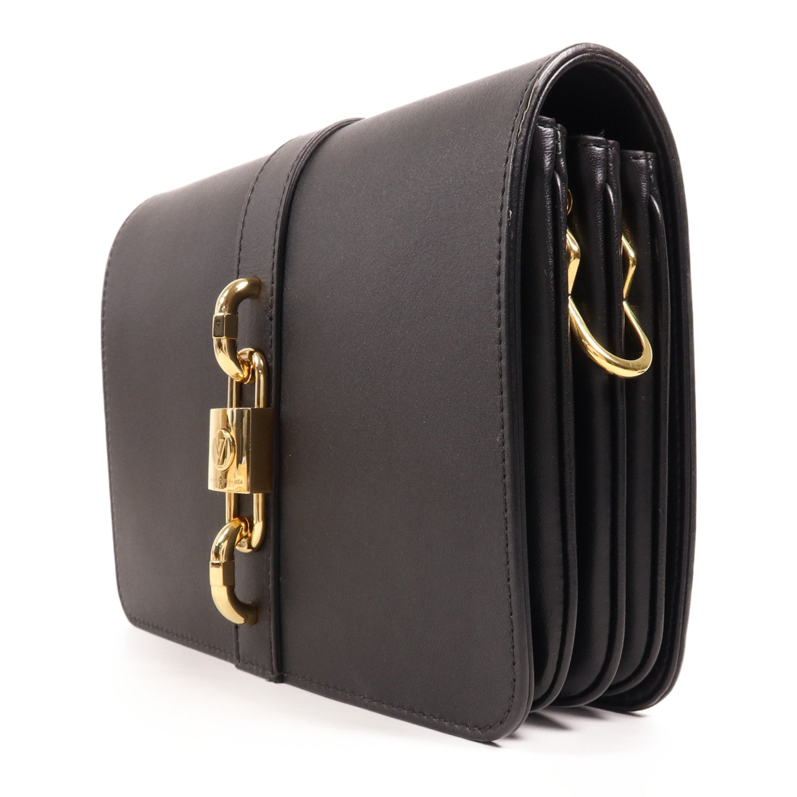 LOUIS VUITTON 皮革Rendez-Vous金扣肩背袋