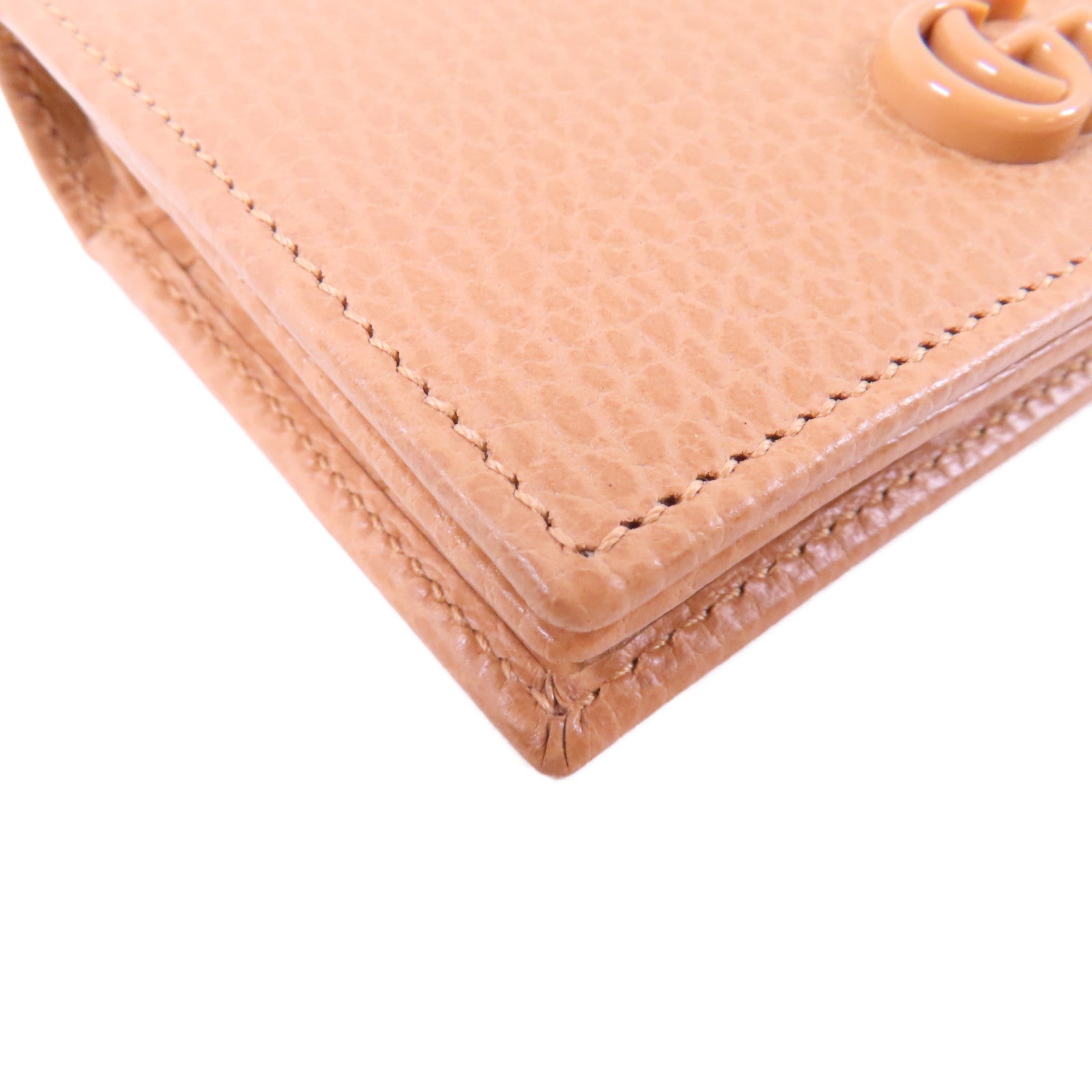GUCCI 牛皮皮革Wallet銀扣錢包啡色