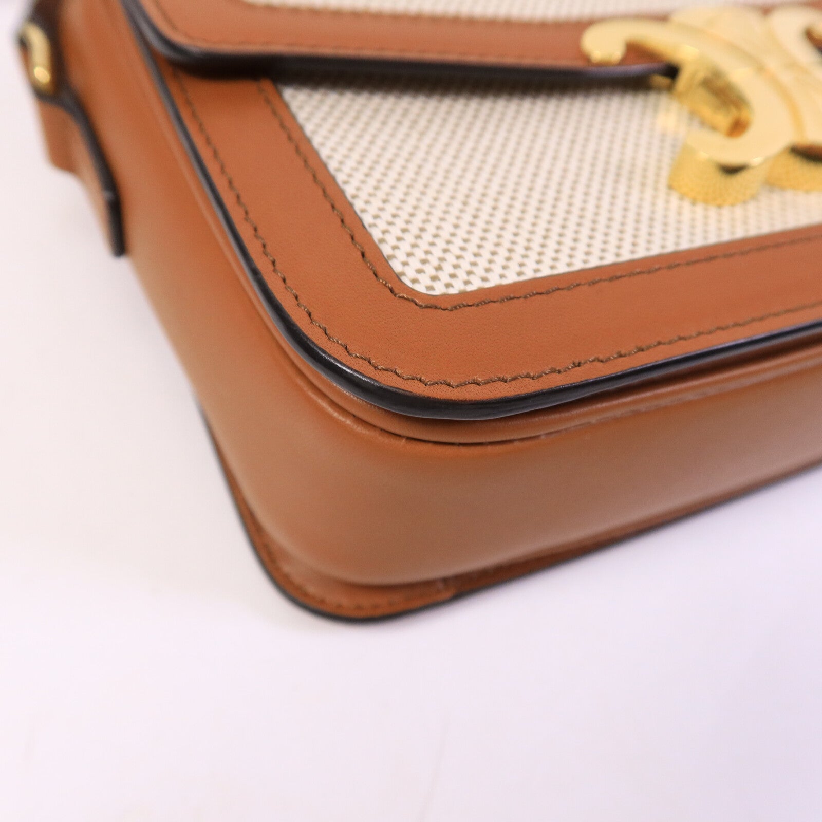 CELINE 帆布Teen Triomphe Bag肩背袋