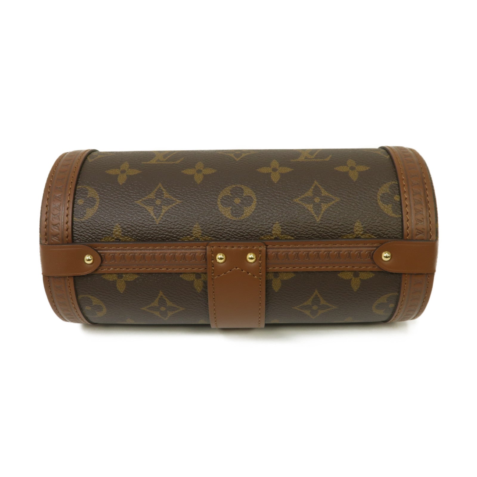 LOUIS VUITTON Monogram Papillon Trunk金扣手挽肩背兩用袋棕色