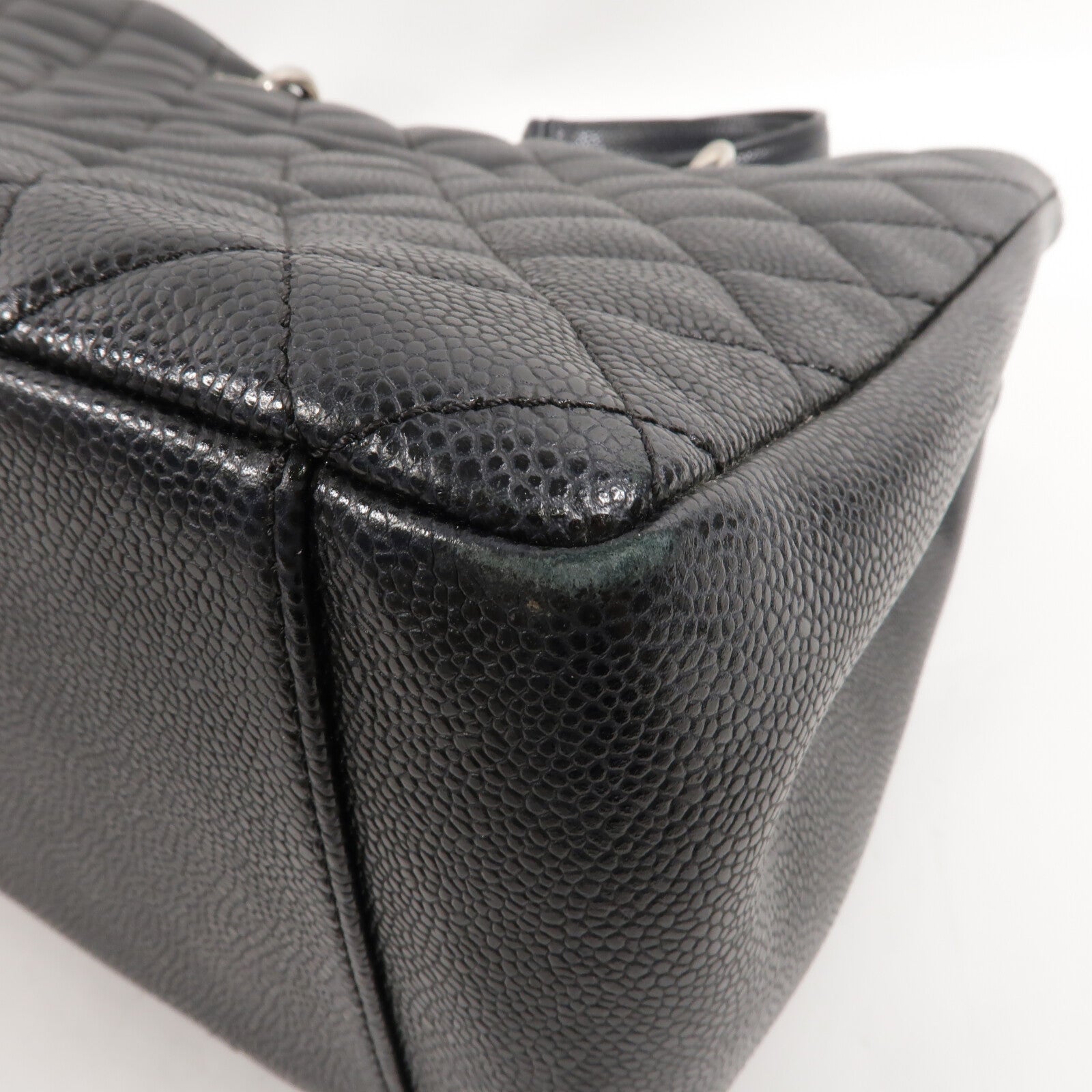 CHANEL 牛皮皮革GST Grand Shopping Tote Bag鏈帶肩背袋