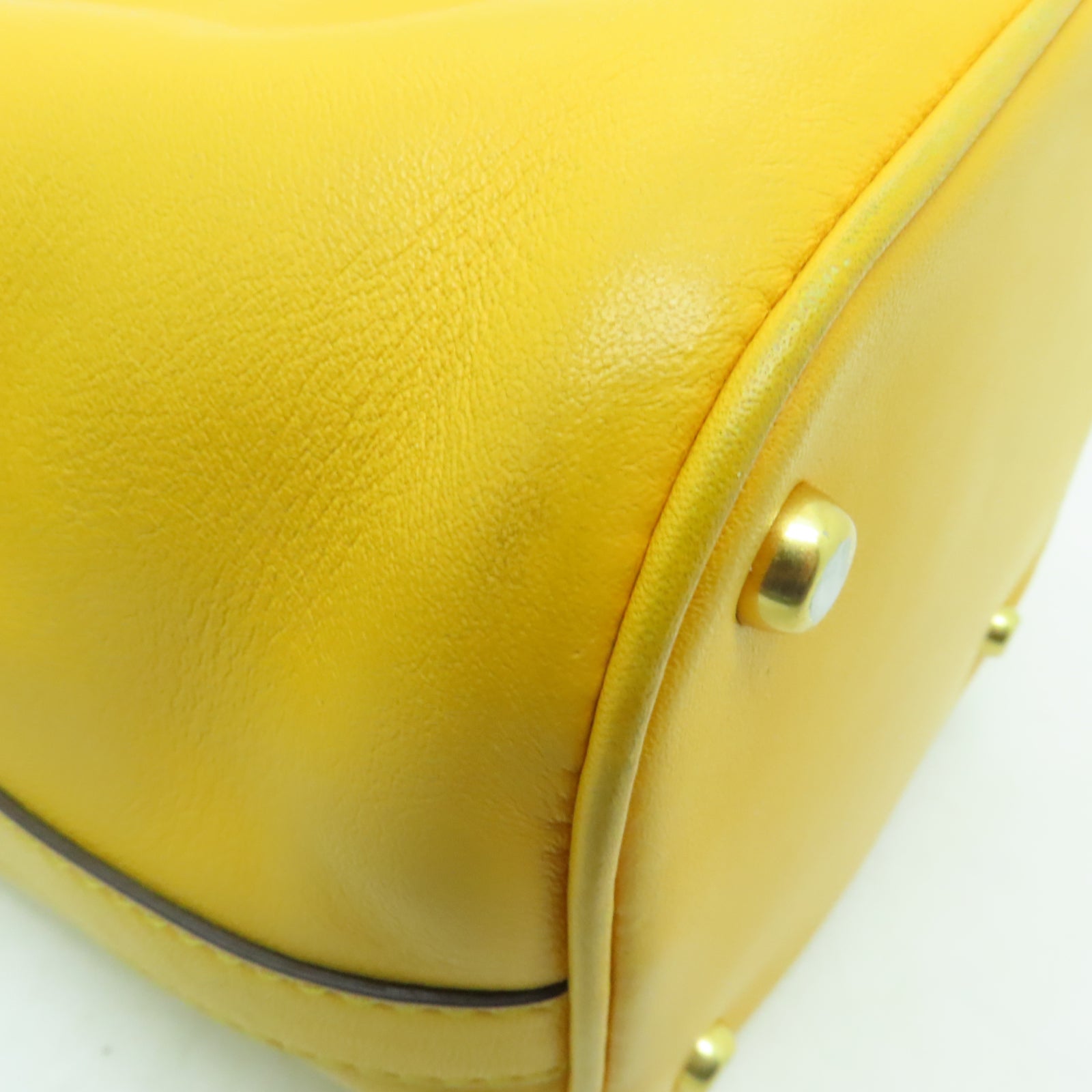 Tory Burch 【激減優惠】牛皮皮革Bucket Bag金扣手挽肩背兩用袋黃色