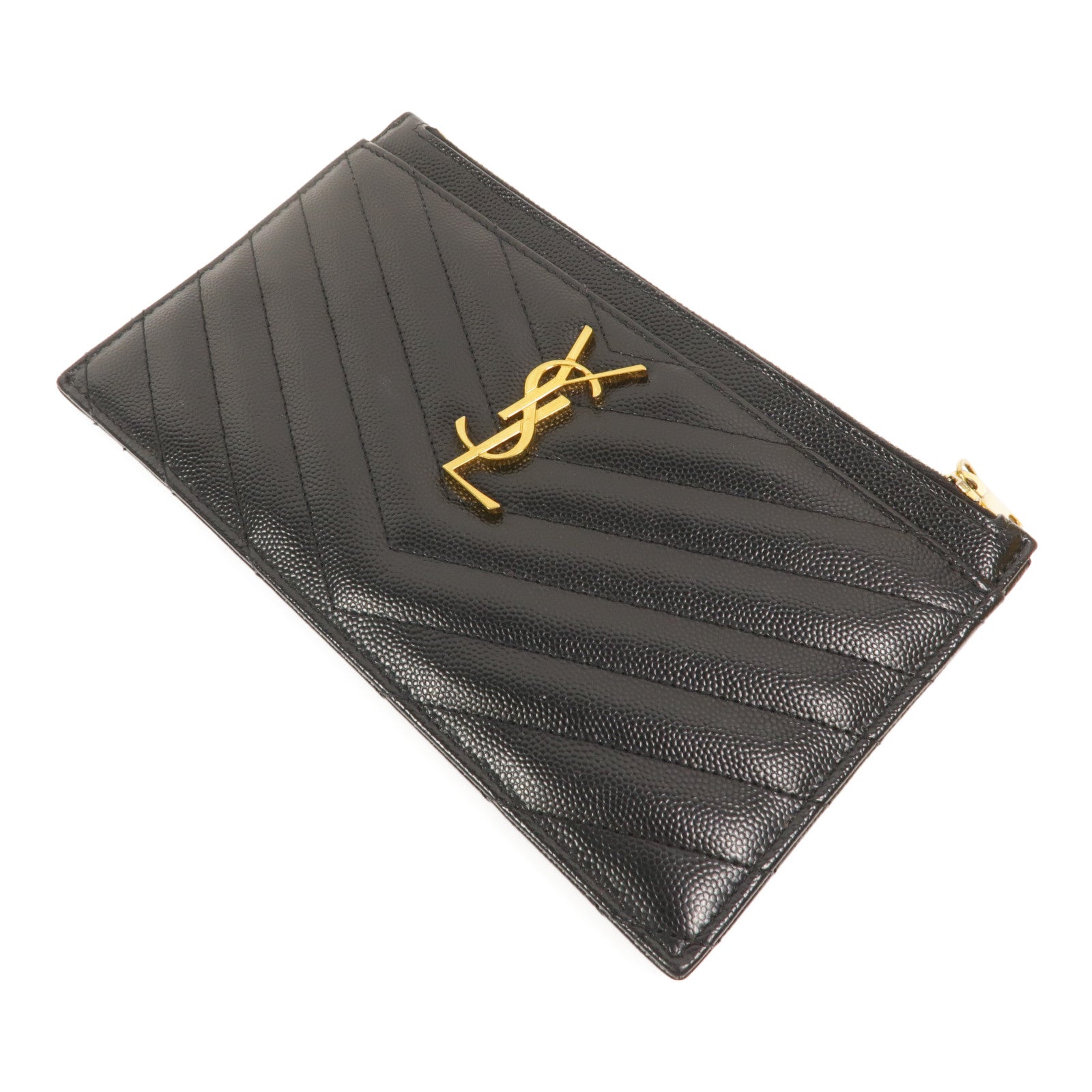 SAINT LAURENT 牛皮皮革Monogram Bill Pouch手拿包