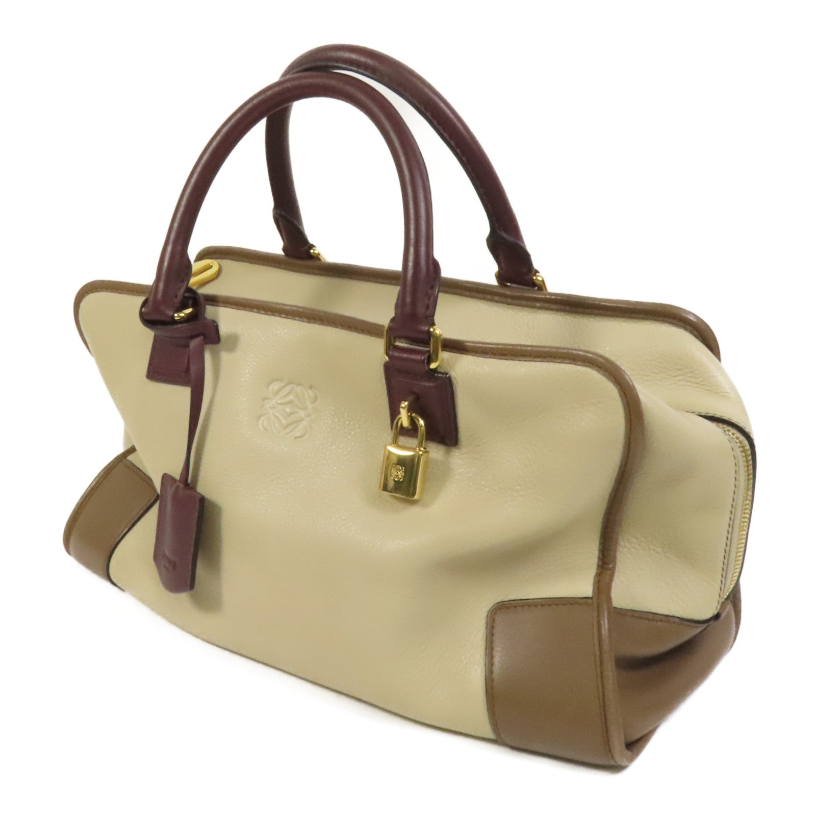 LOEWE 牛皮皮革Amazona 28金扣手挽袋