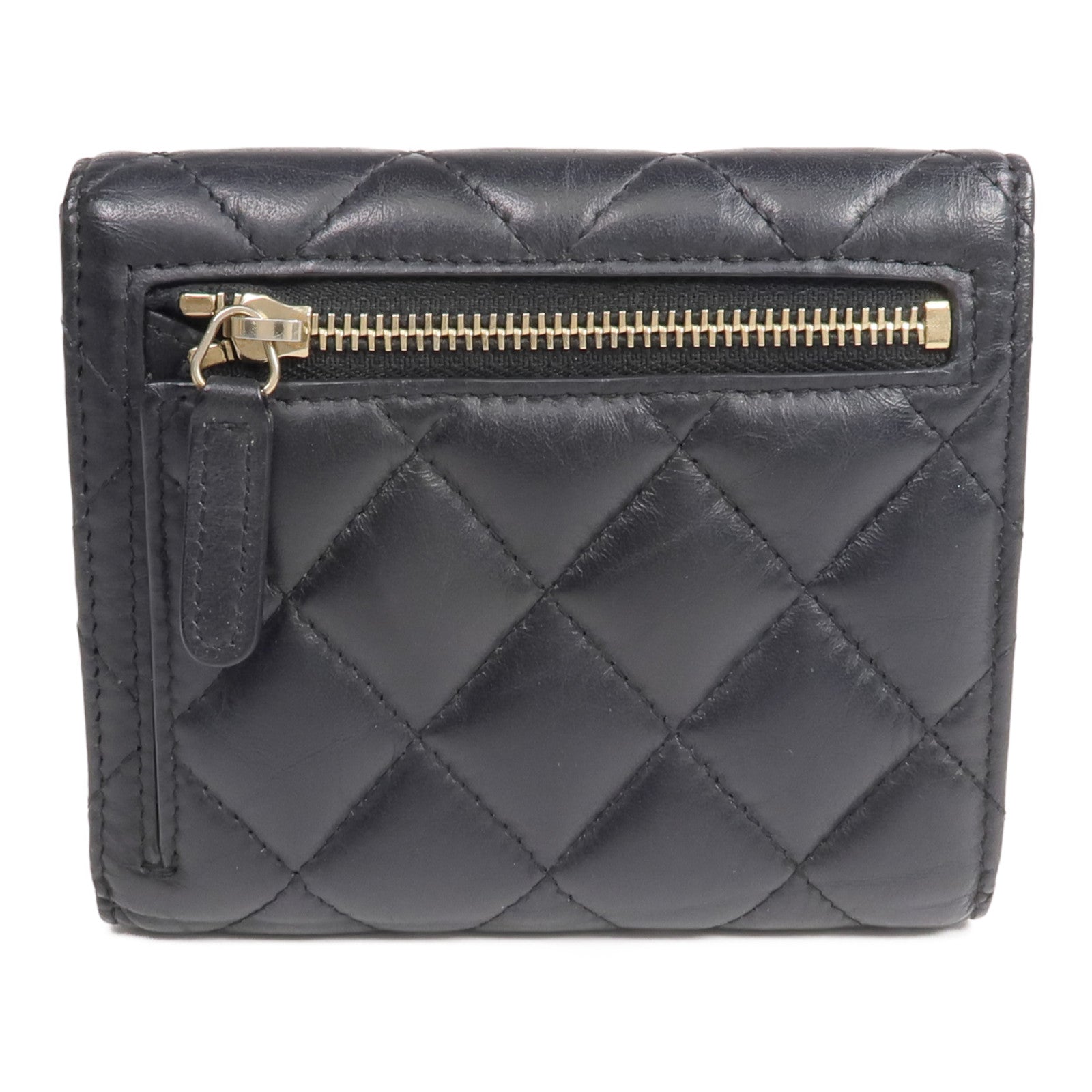 CHANEL 【激減優惠】羊皮皮革2.55 Wallet金扣錢包